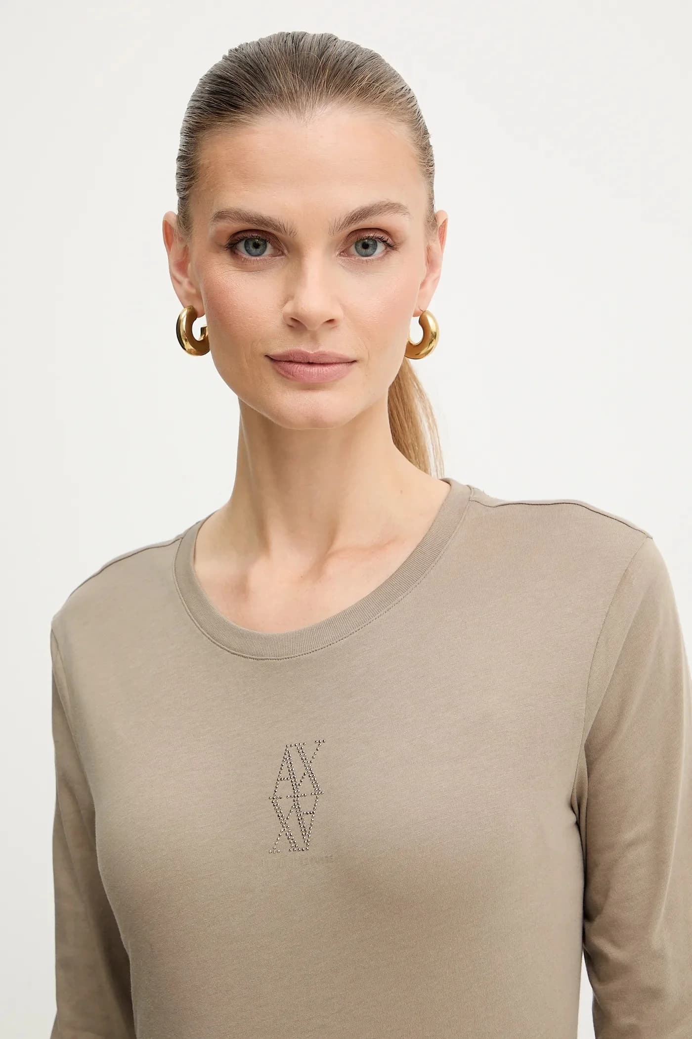 Хлопковая рубашка с длинным рукавом - фото 4