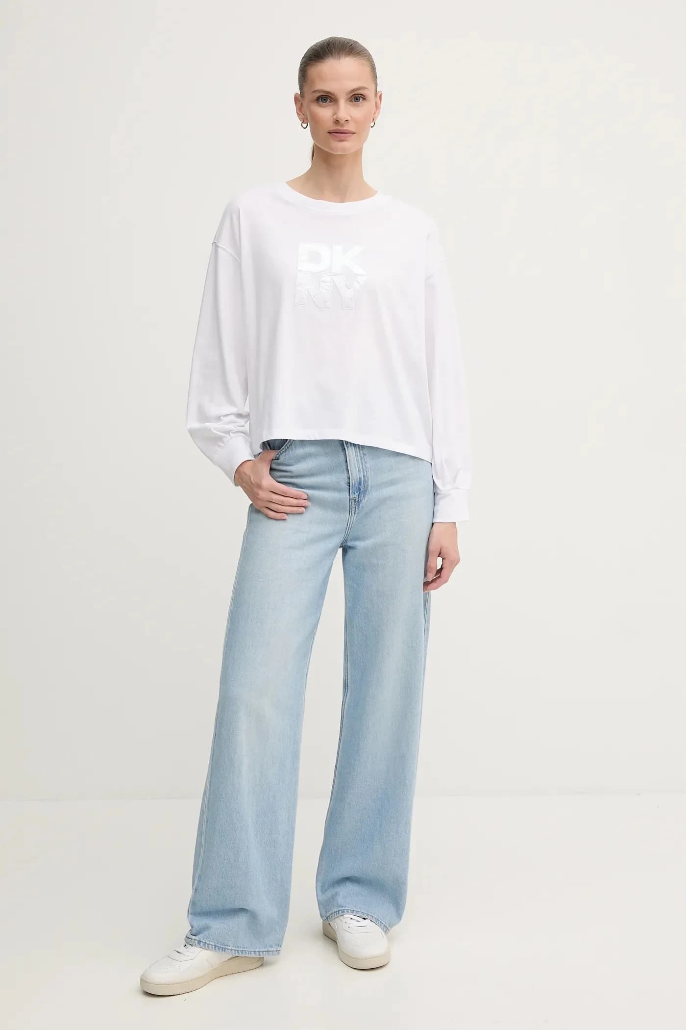 Хлопковая рубашка с длинным рукавом - фото 2