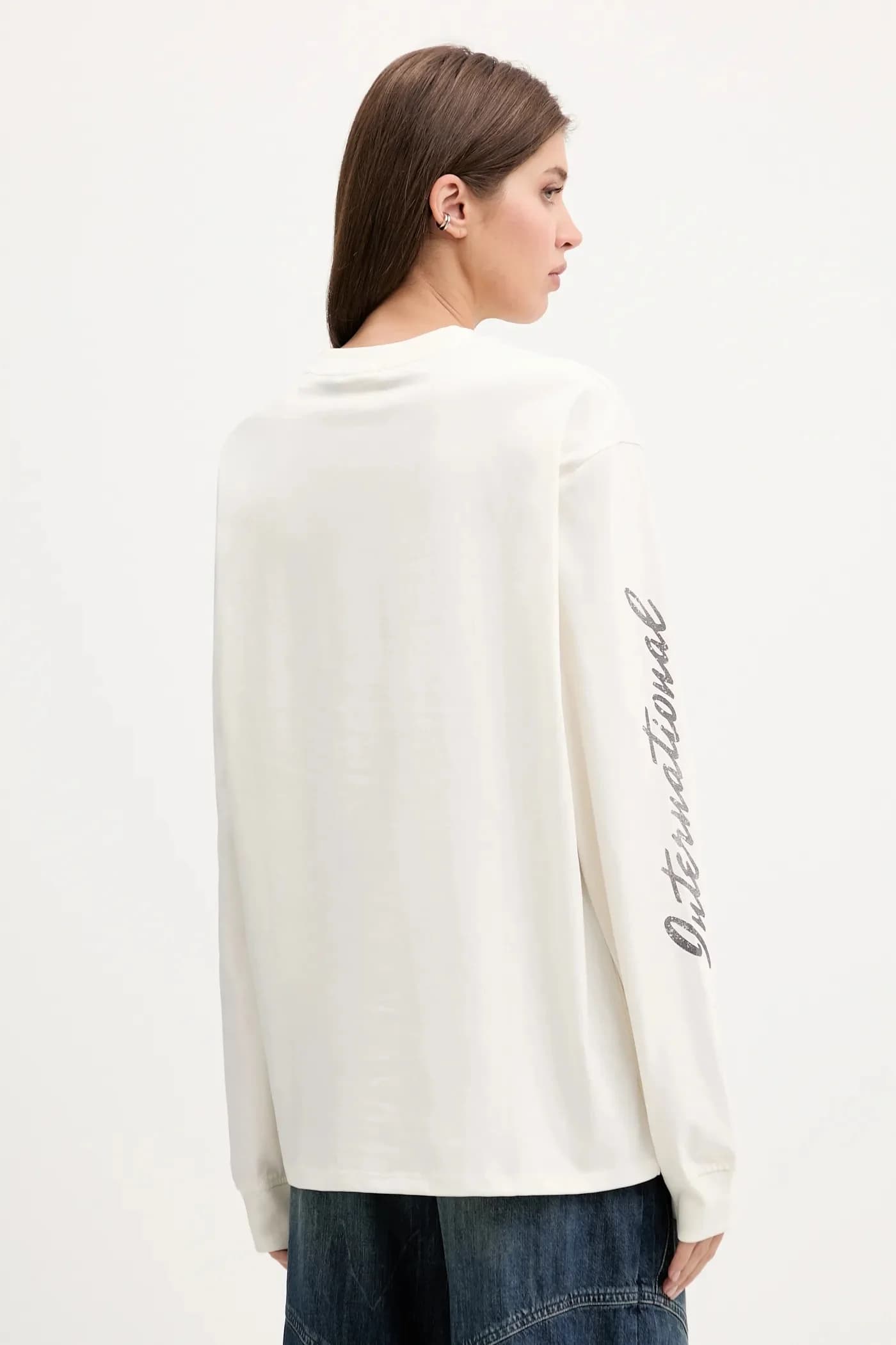 Хлопковая рубашка с длинным рукавом - фото 3