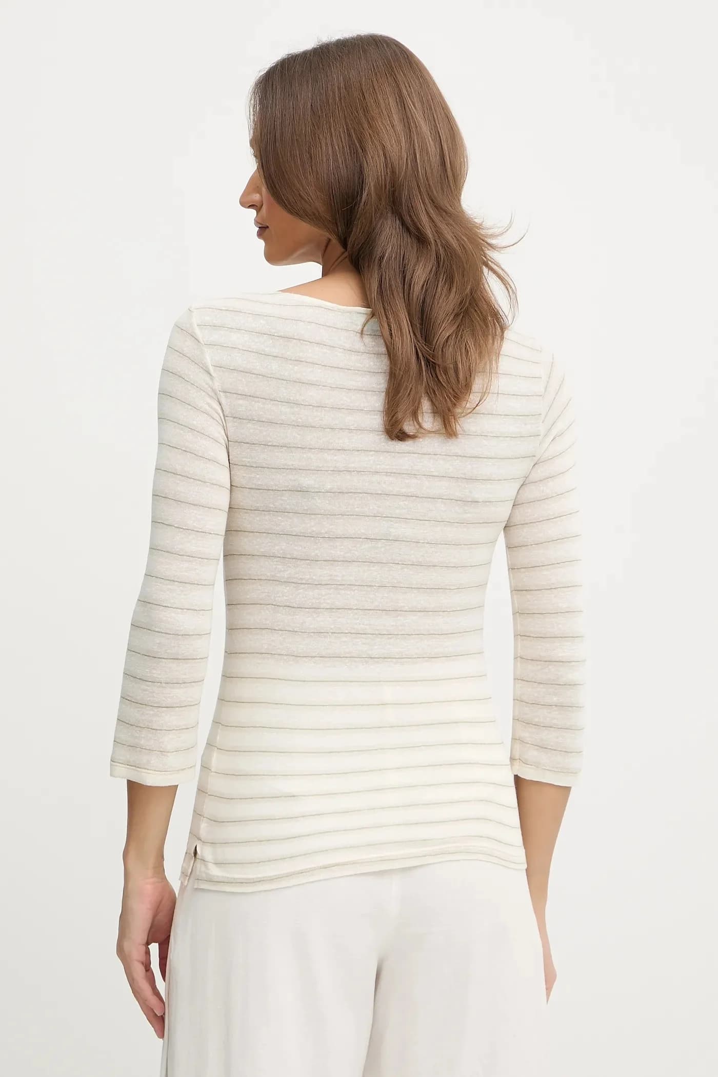 Лонгслив из смесового льна - фото 3