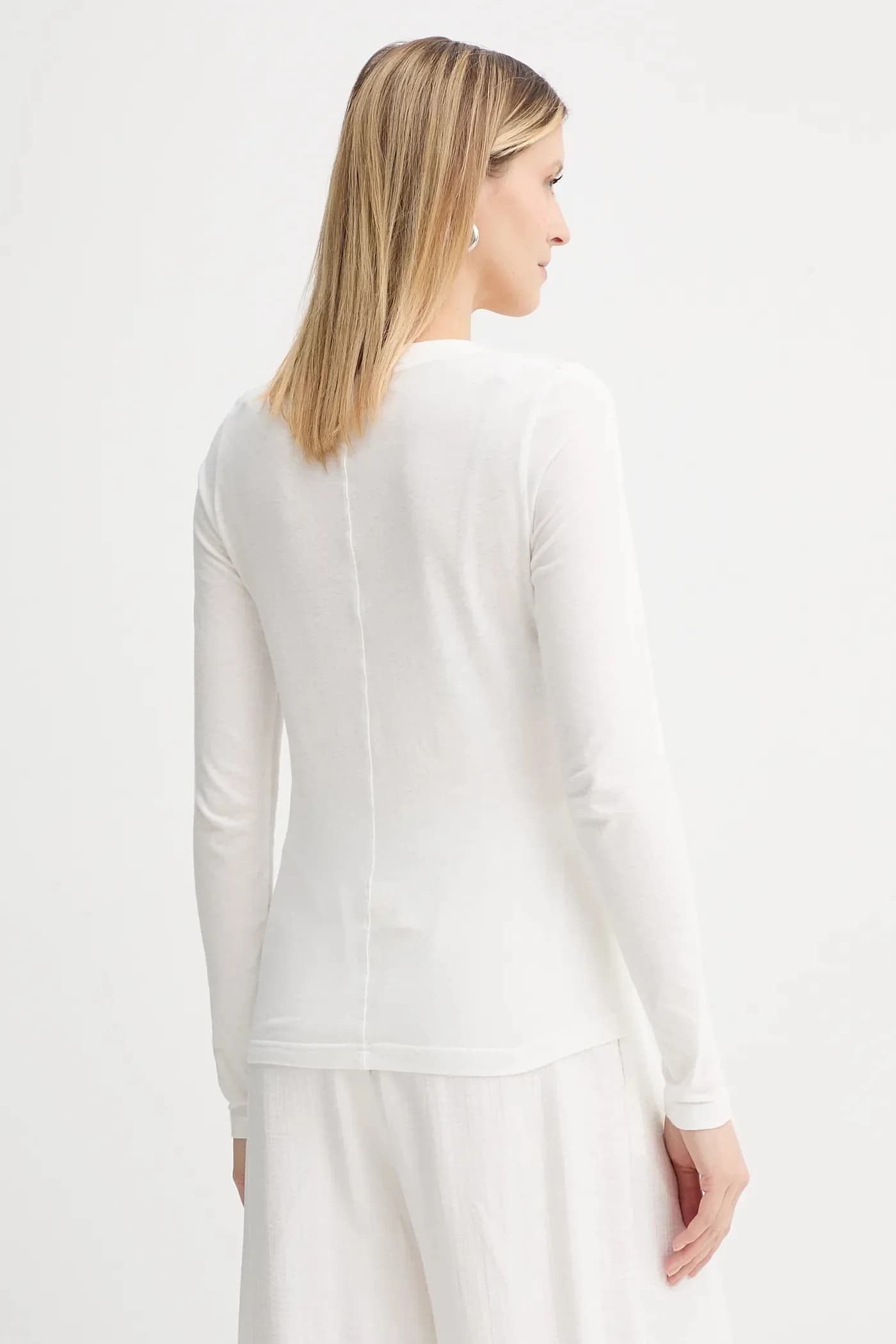 Хлопковая рубашка с длинным рукавом - фото 3