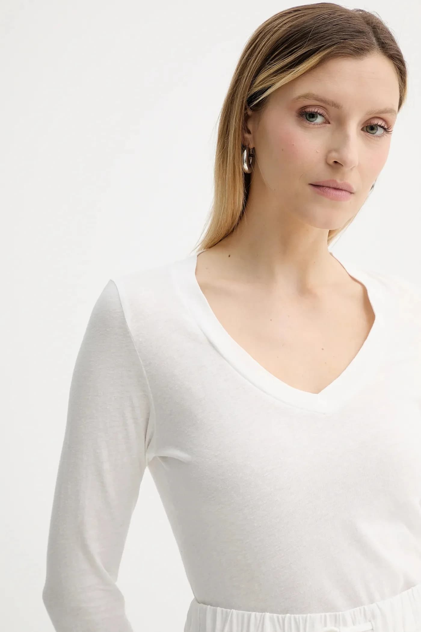 Хлопковая рубашка с длинным рукавом - фото 4