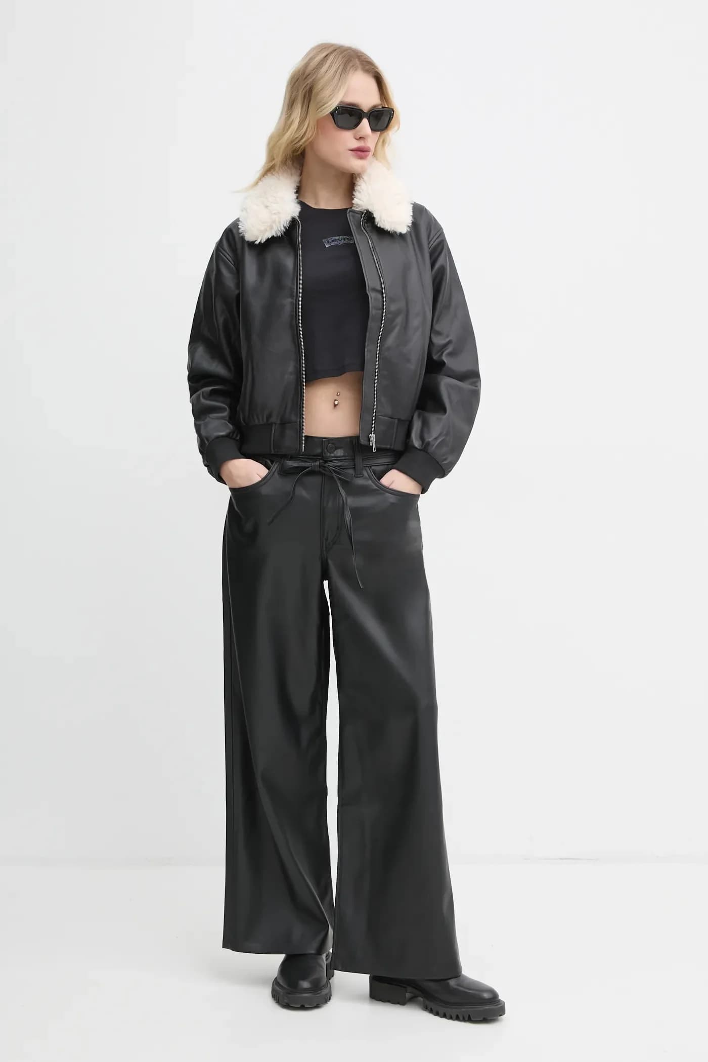 Хлопковая рубашка с длинным рукавом - фото 2