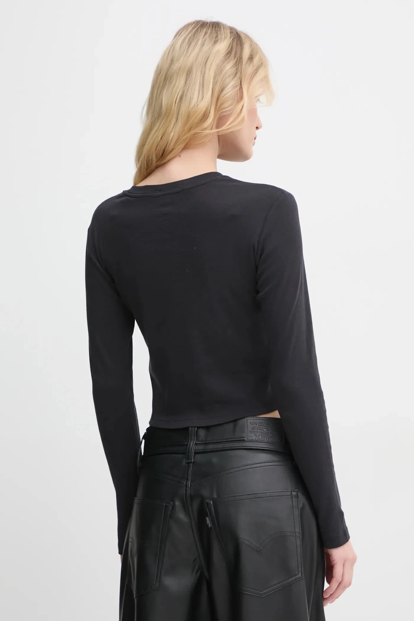 Хлопковая рубашка с длинным рукавом - фото 3