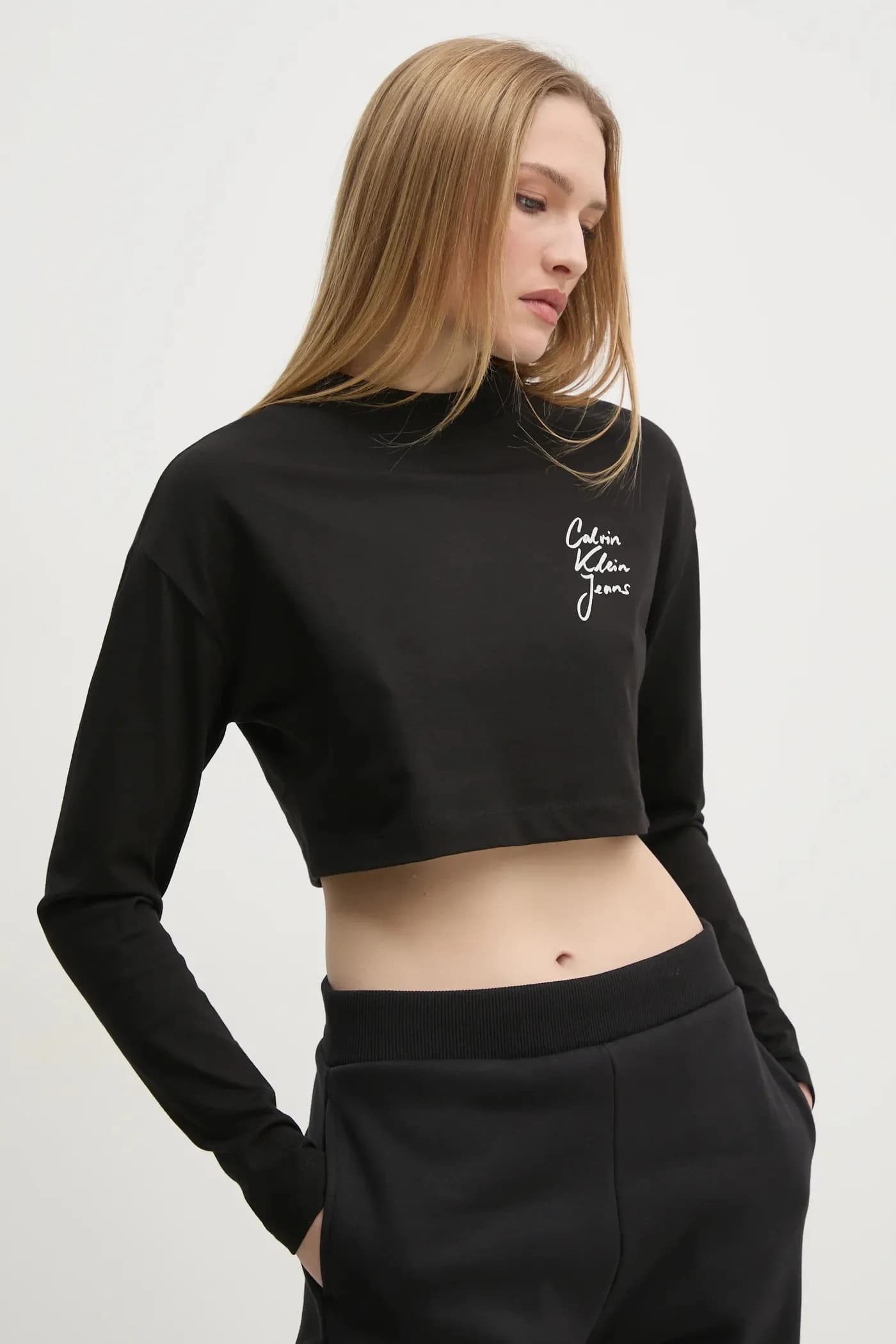 Хлопковая рубашка с длинным рукавом