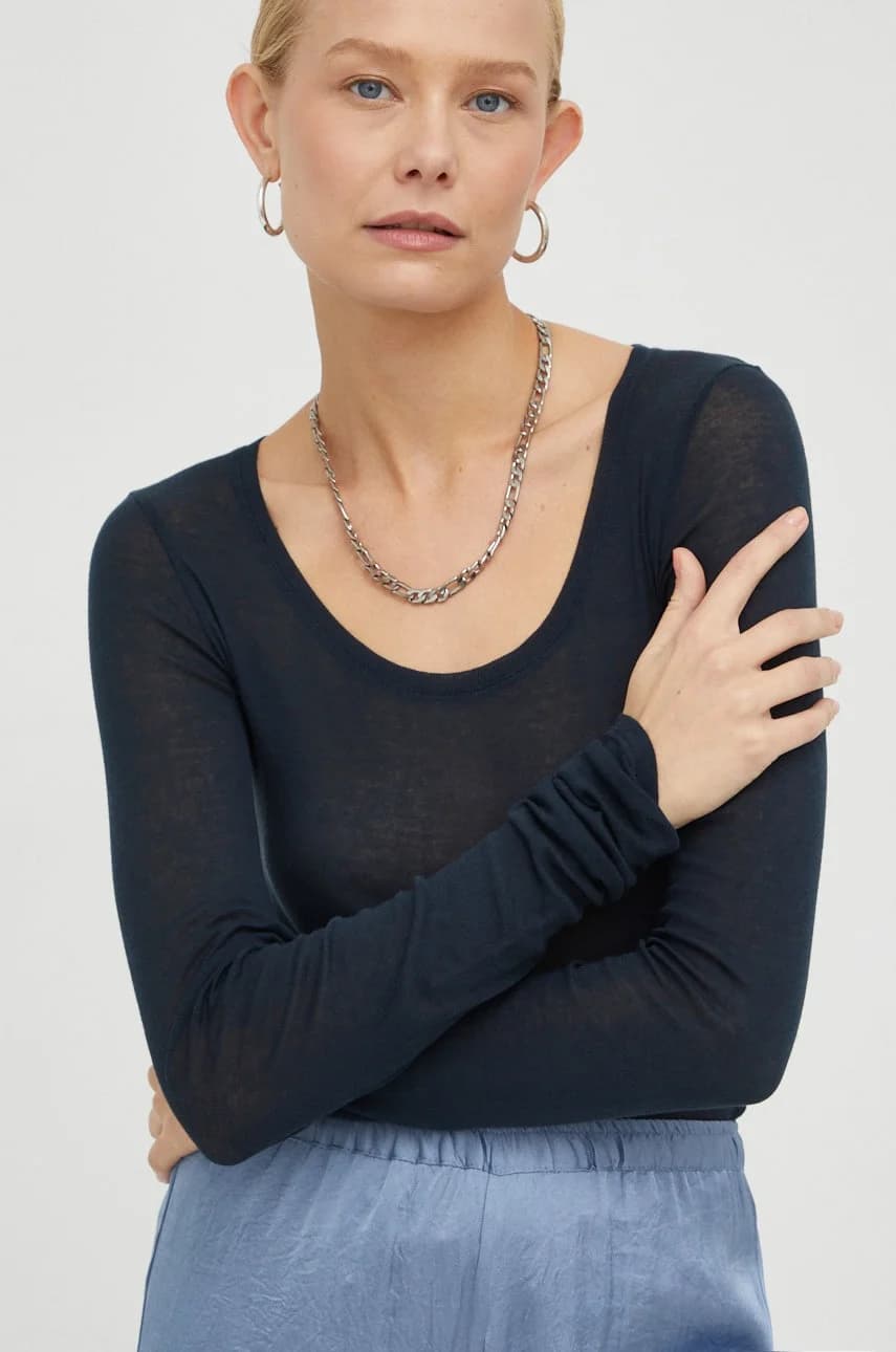 Хлопковая ФУТБОЛКА с длинными рукавами ML COL ROND