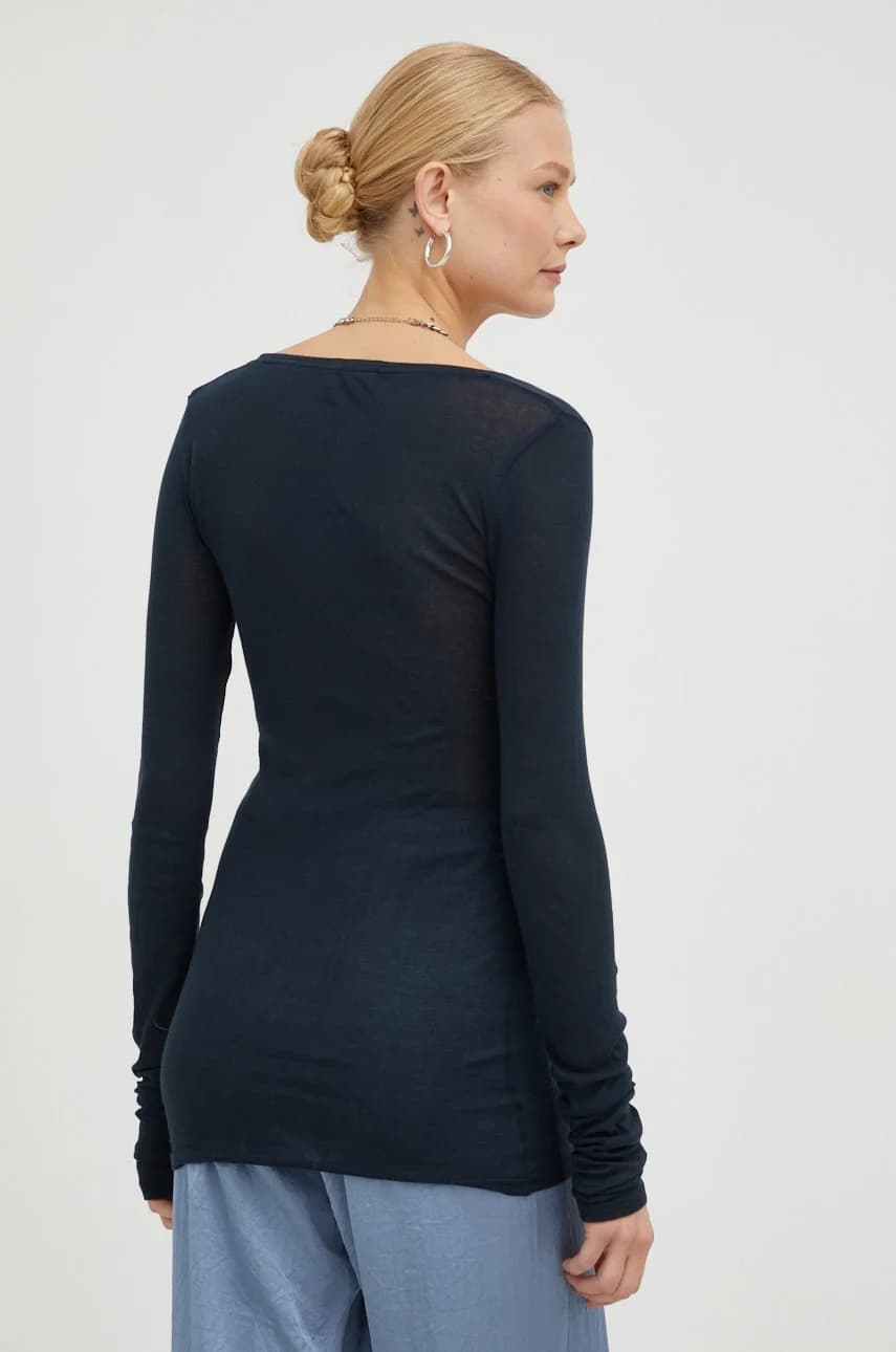 Хлопковая ФУТБОЛКА с длинными рукавами ML COL ROND - фото 3