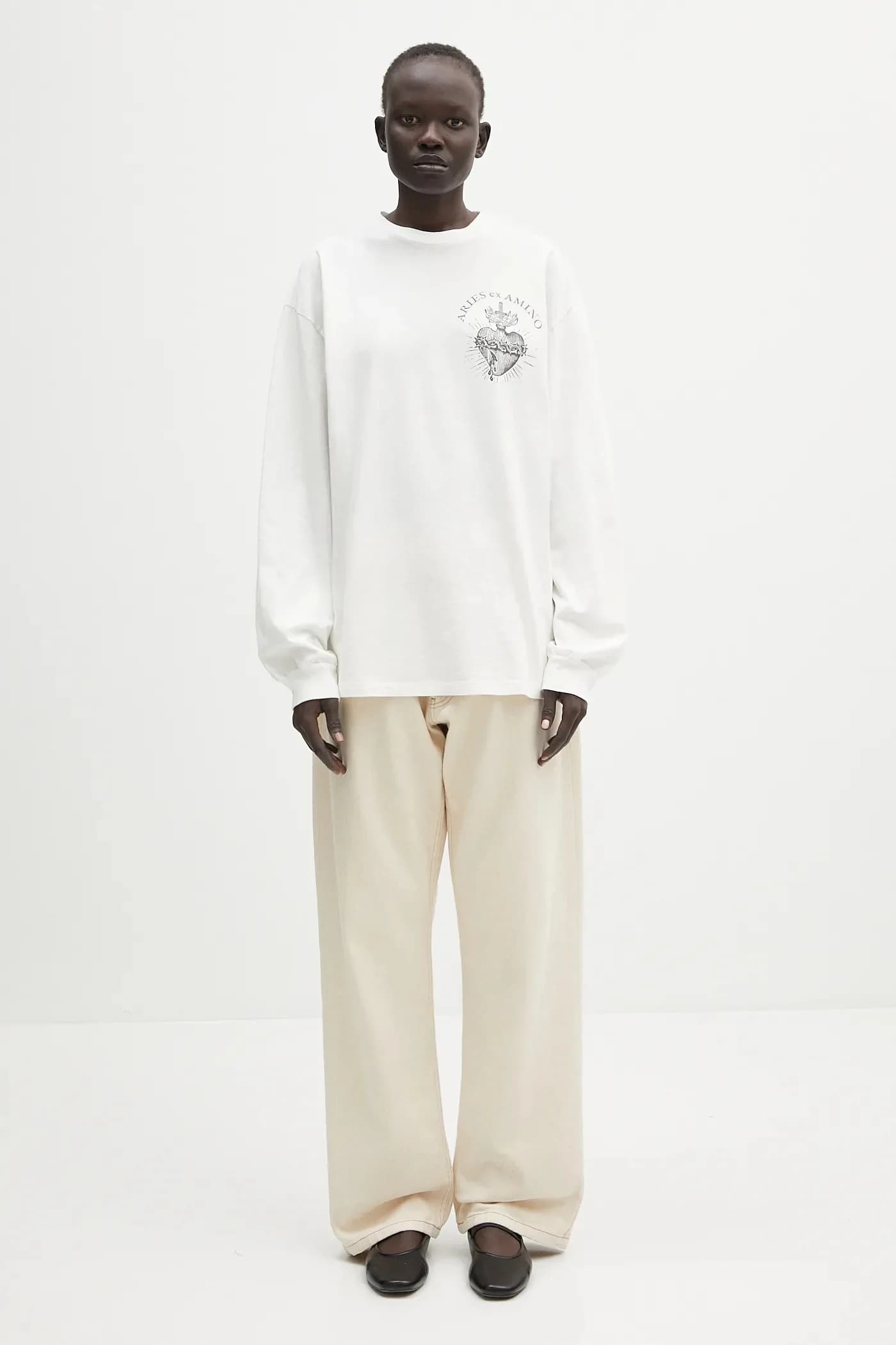 Хлопковая футболка с длинными рукавами Faded Aries Ex Amino LS - фото 11