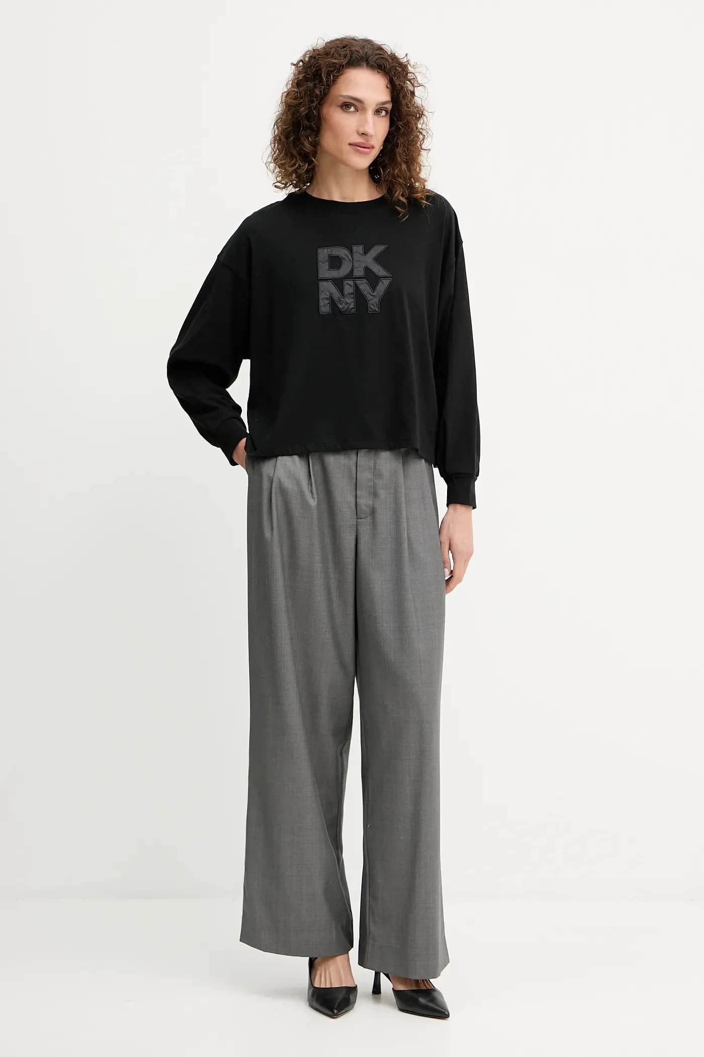 Хлопковая рубашка с длинным рукавом - фото 2