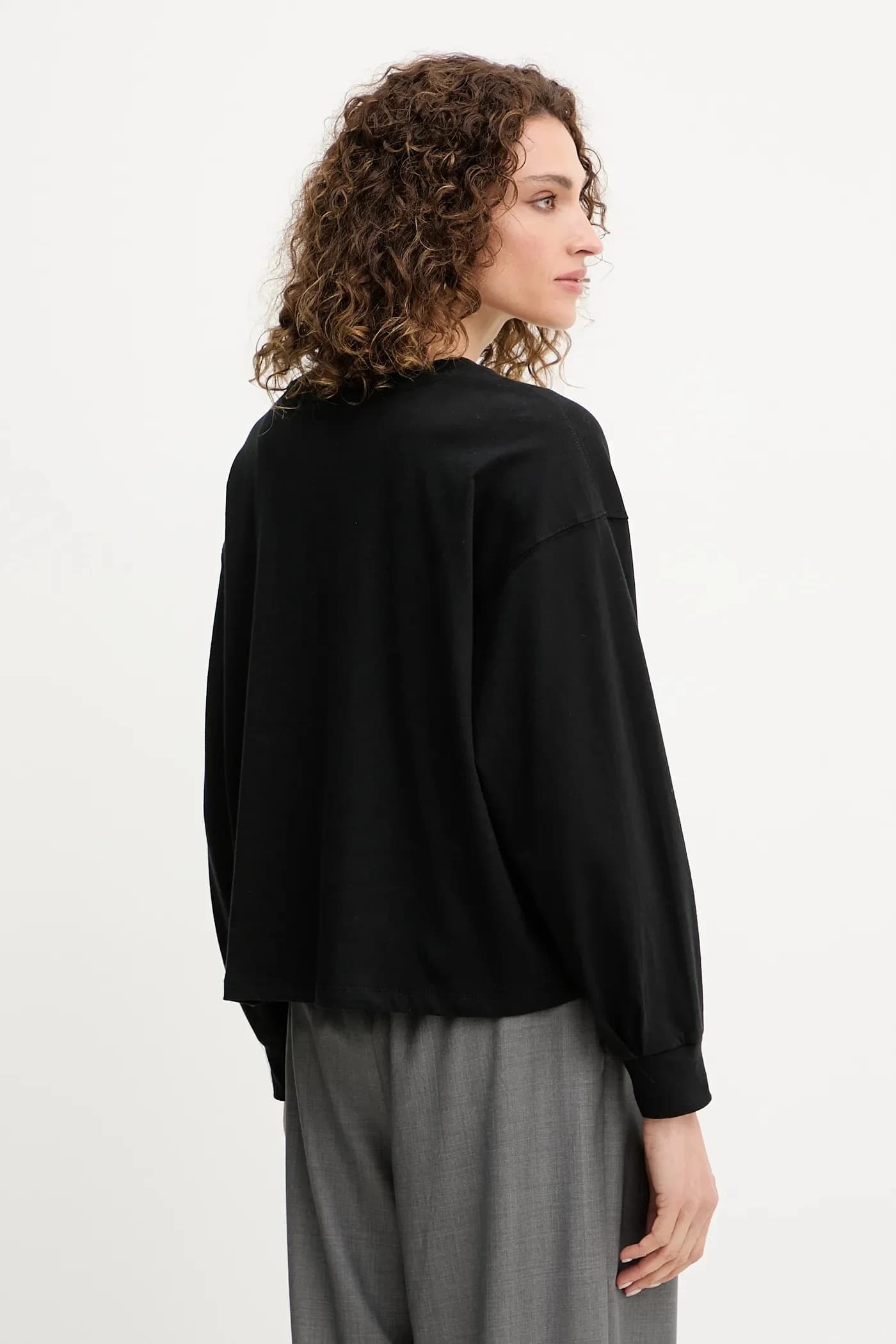 Хлопковая рубашка с длинным рукавом - фото 3