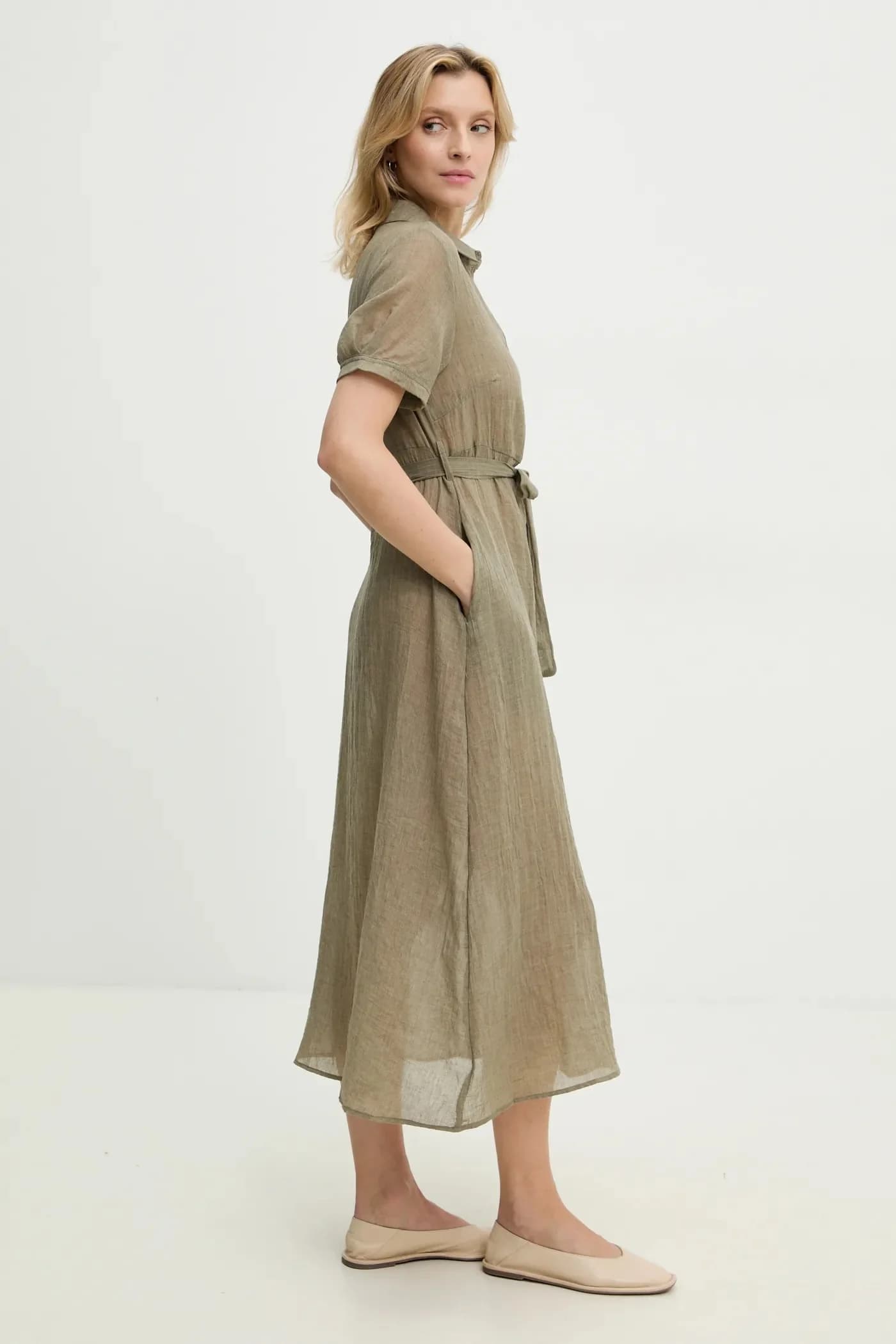 Льняное платье - фото 2