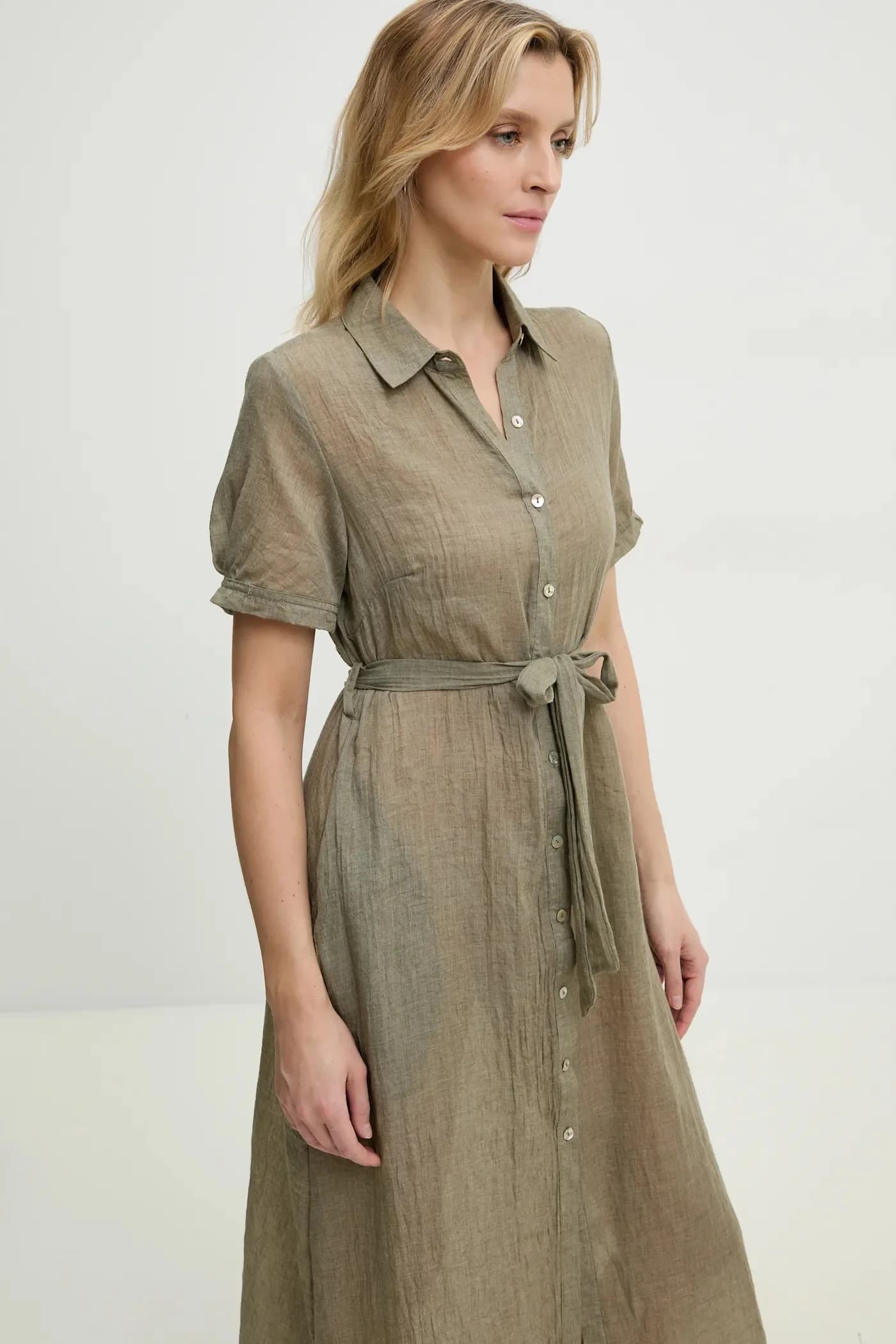 Льняное платье - фото 4