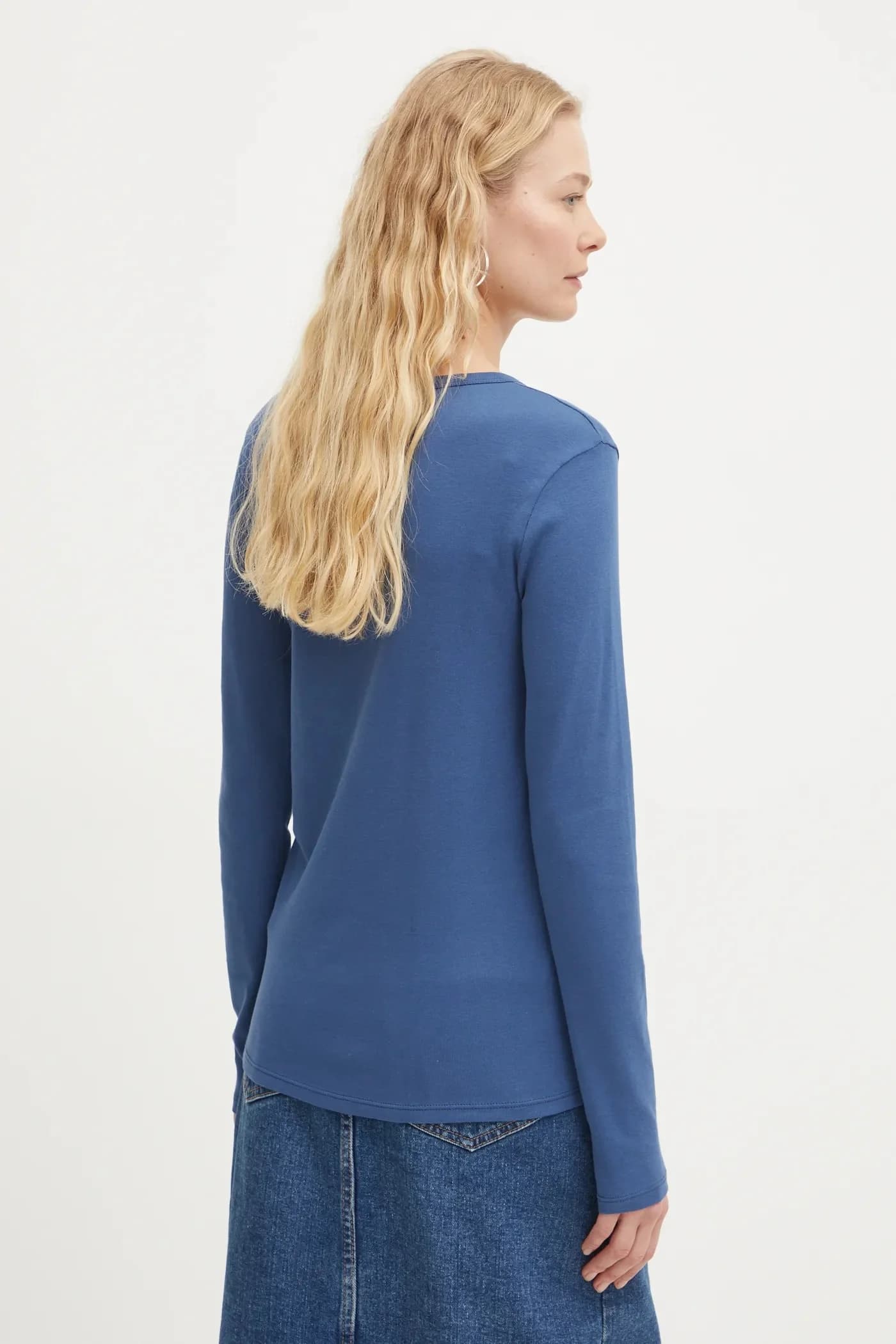 Хлопковая рубашка с длинным рукавом - фото 3