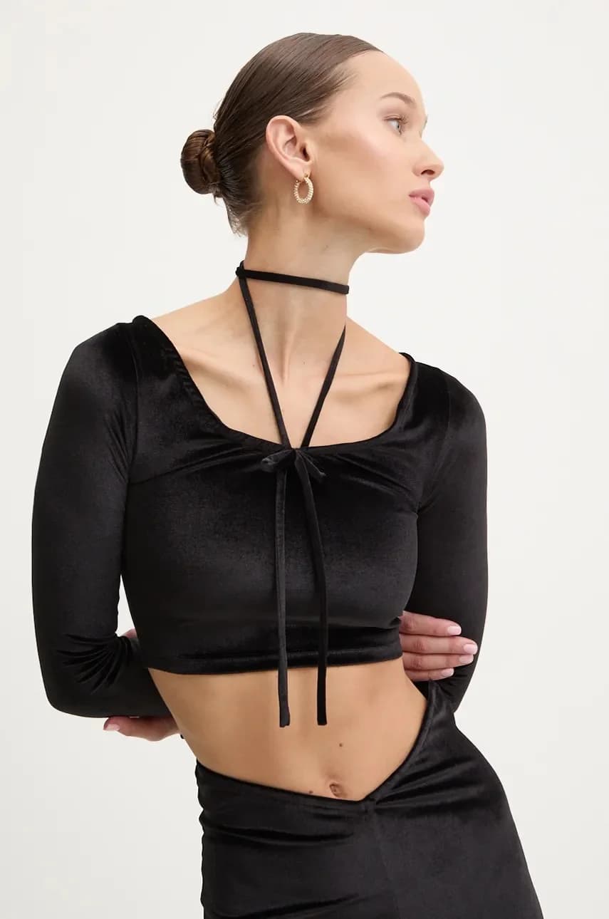 Велюровый лонгслив