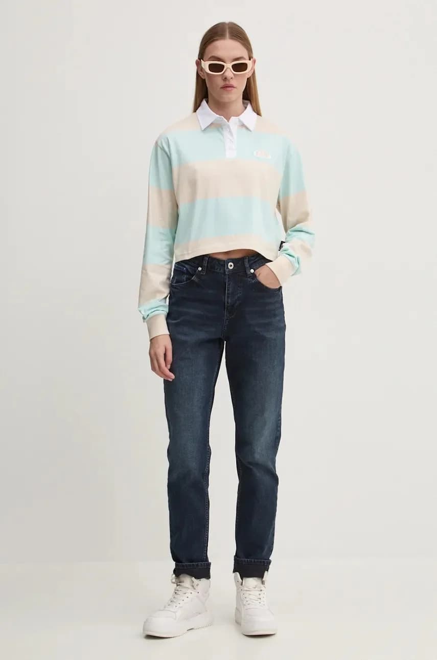 Хлопковая рубашка с длинным рукавом - фото 2