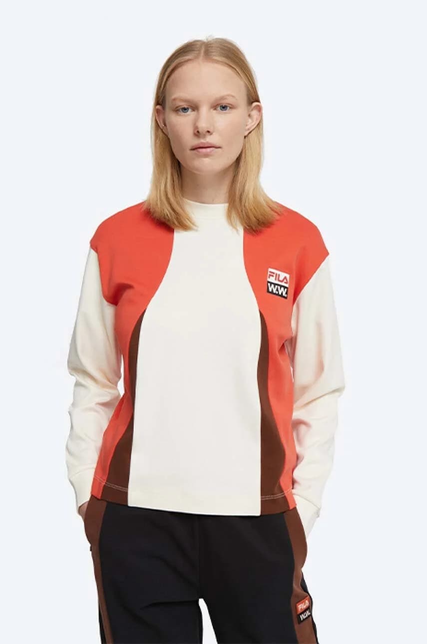 Хлопковая рубашка с длинными рукавами X Fila