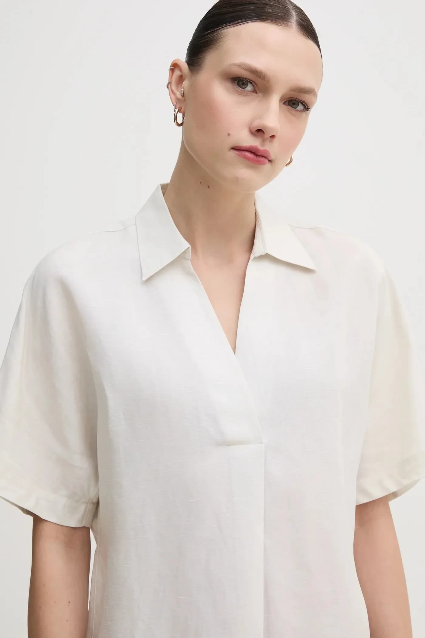 Платье из смесового льна - фото 4