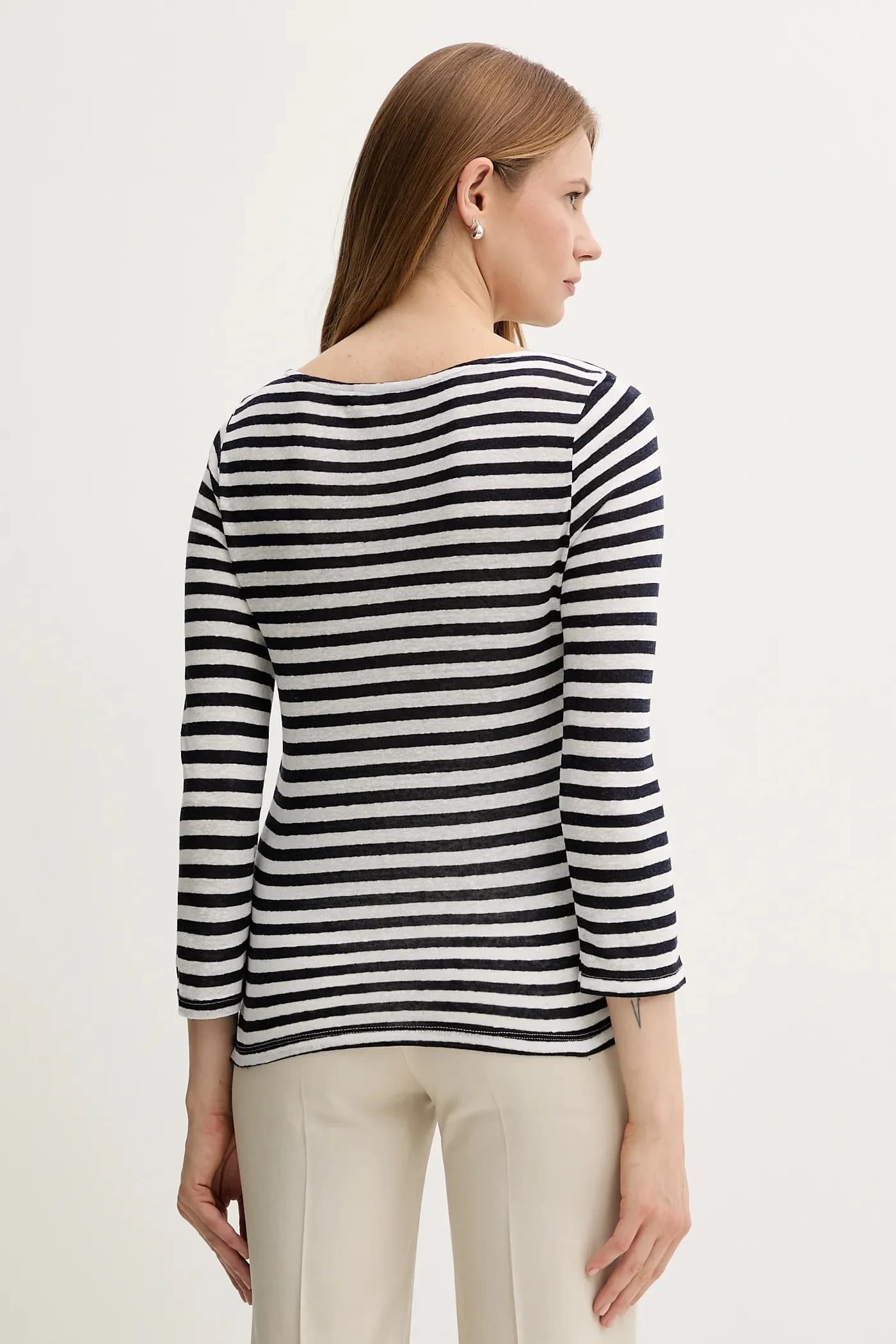 Лонгслив из смесового льна - фото 3