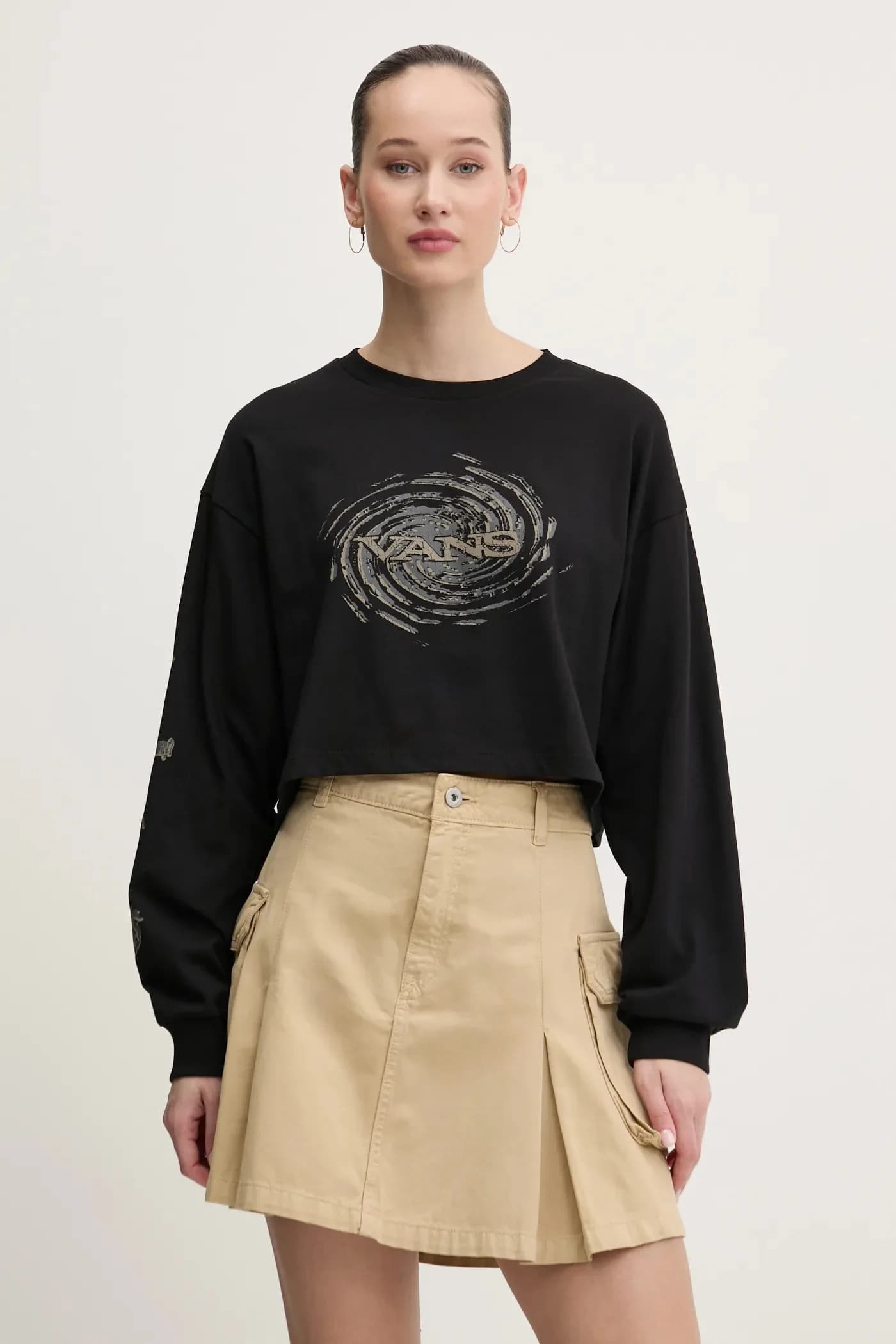 Хлопковая рубашка с длинным рукавом