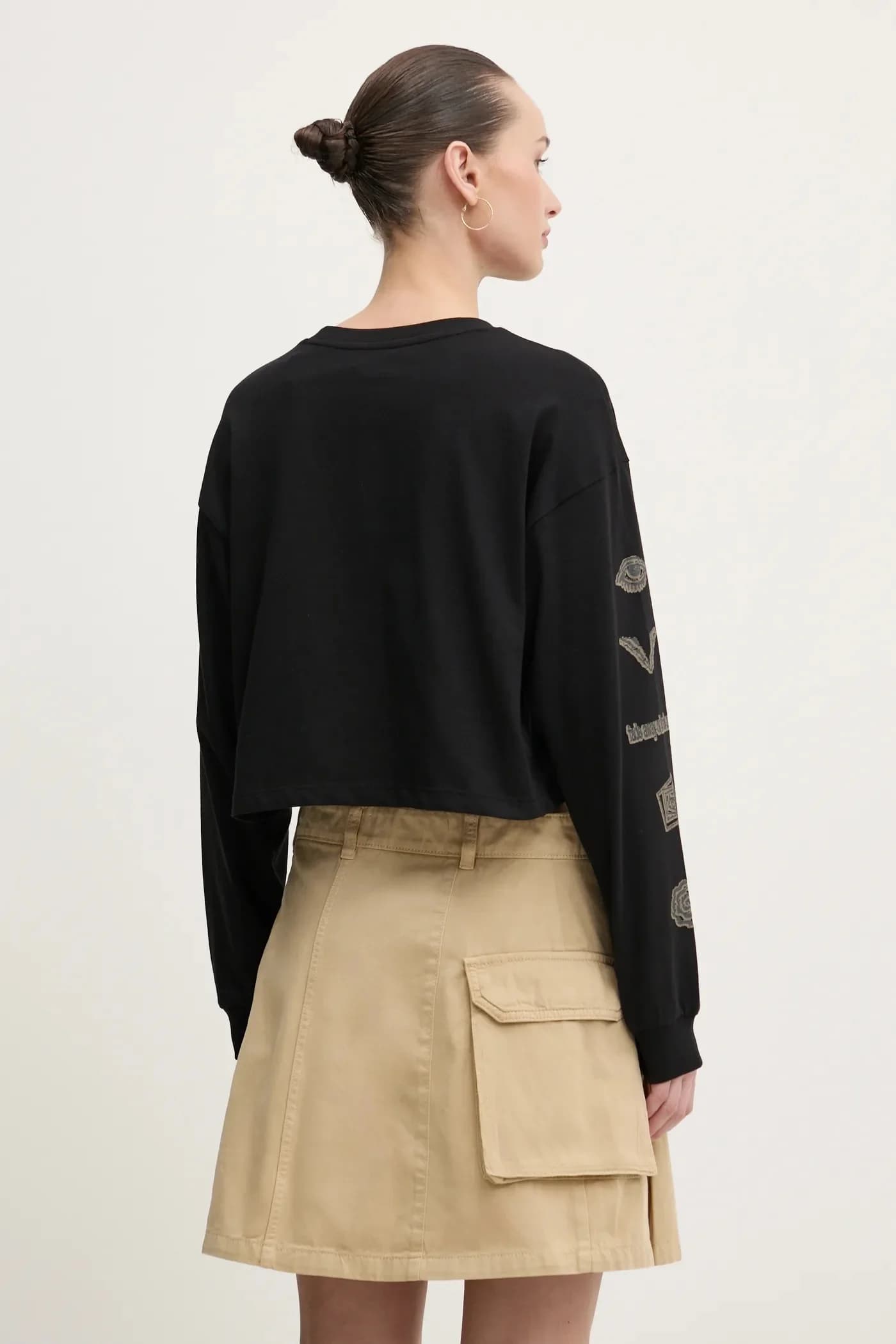 Хлопковая рубашка с длинным рукавом - фото 3