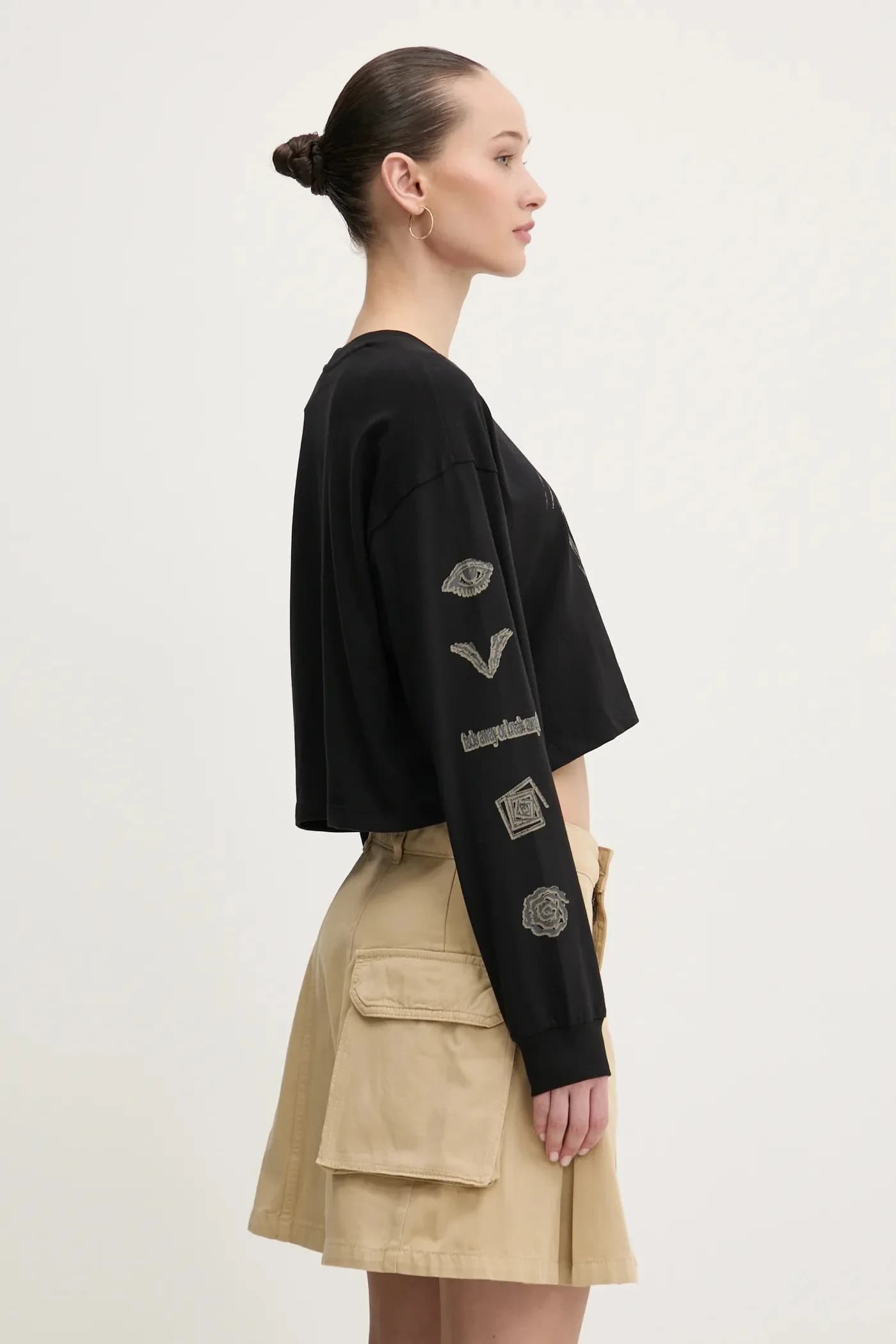 Хлопковая рубашка с длинным рукавом - фото 4