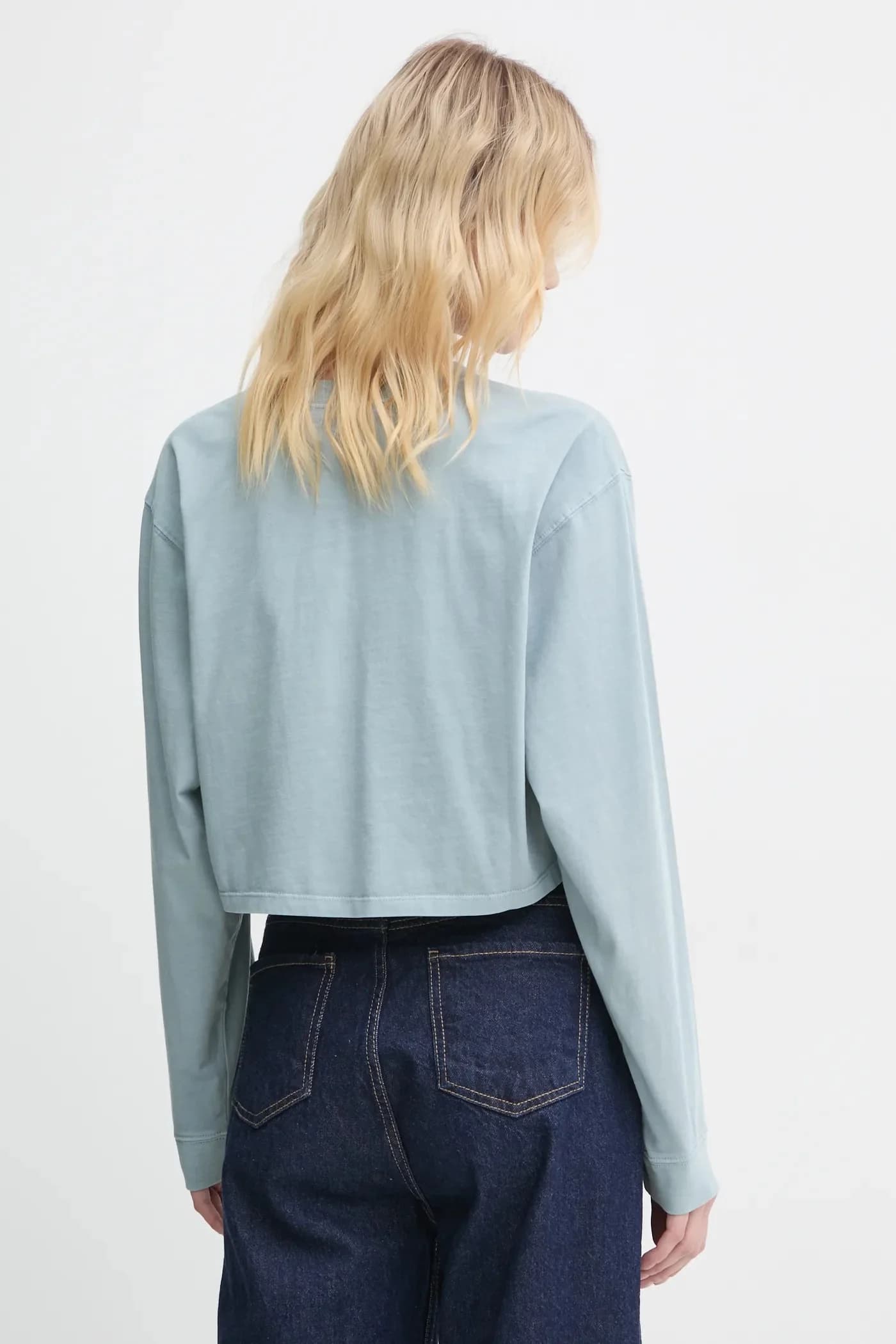 Хлопковая рубашка с длинным рукавом - фото 3