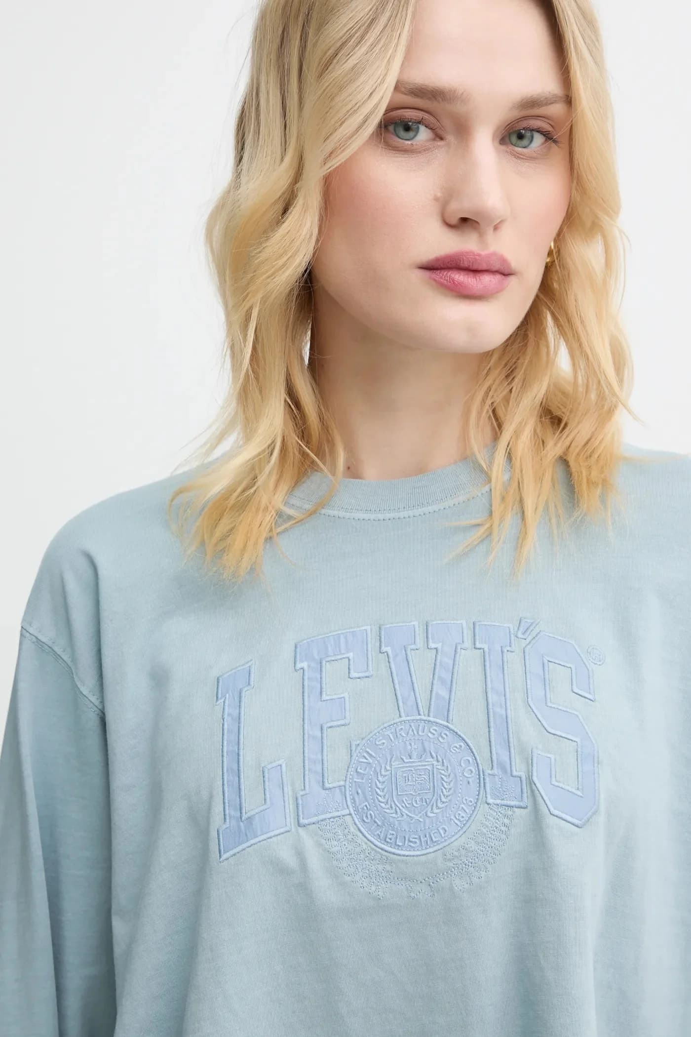 Хлопковая рубашка с длинным рукавом - фото 4