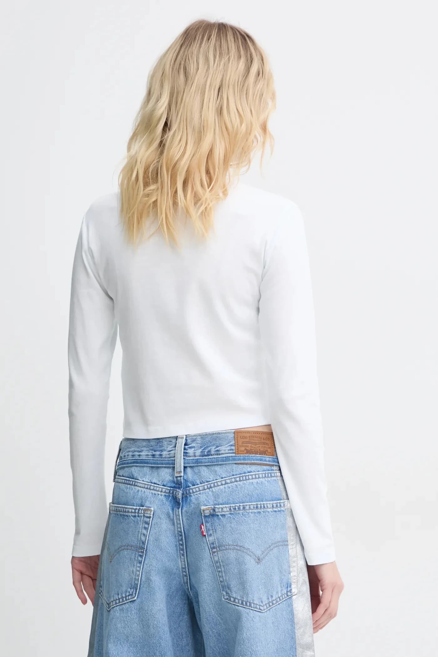 Хлопковая рубашка с длинным рукавом - фото 3