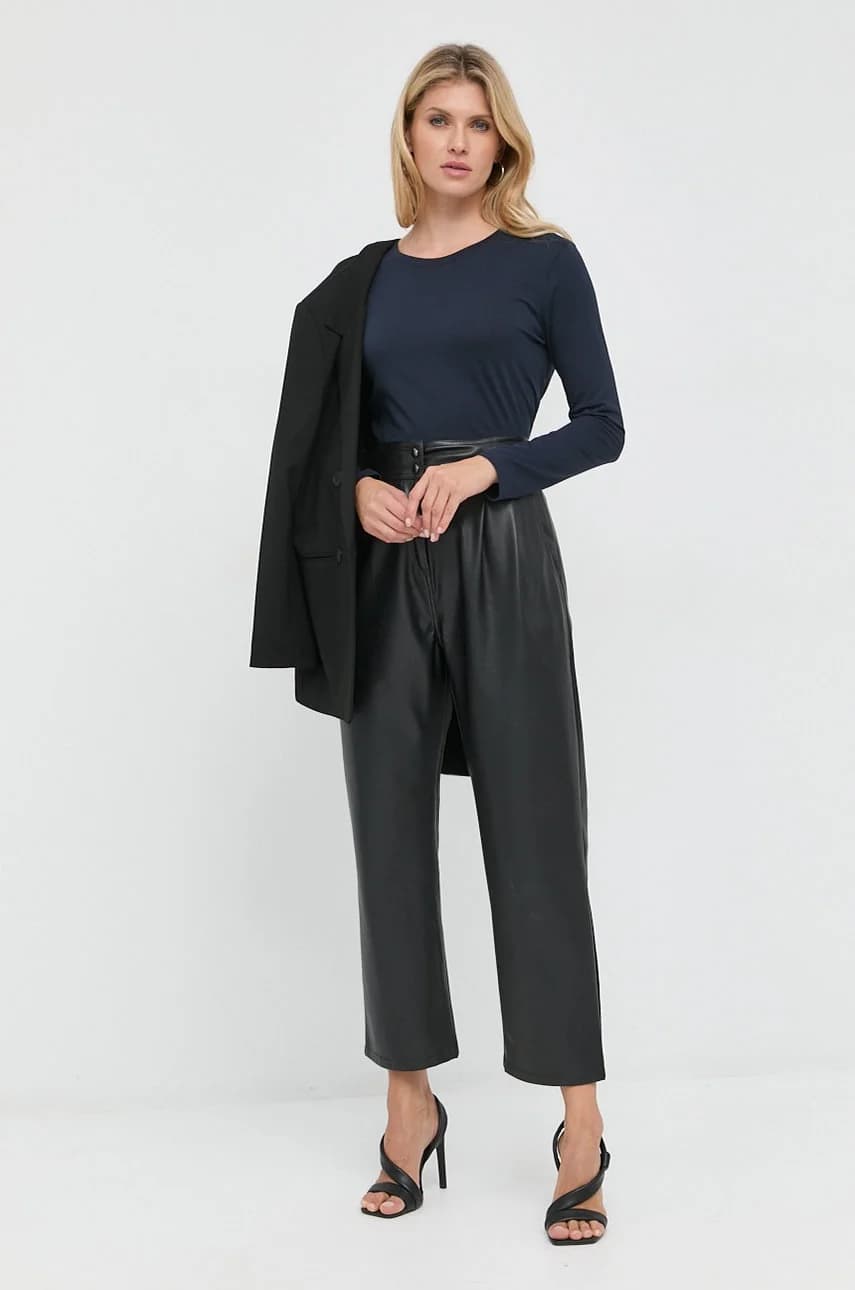 Хлопковая рубашка с длинным рукавом - фото 2