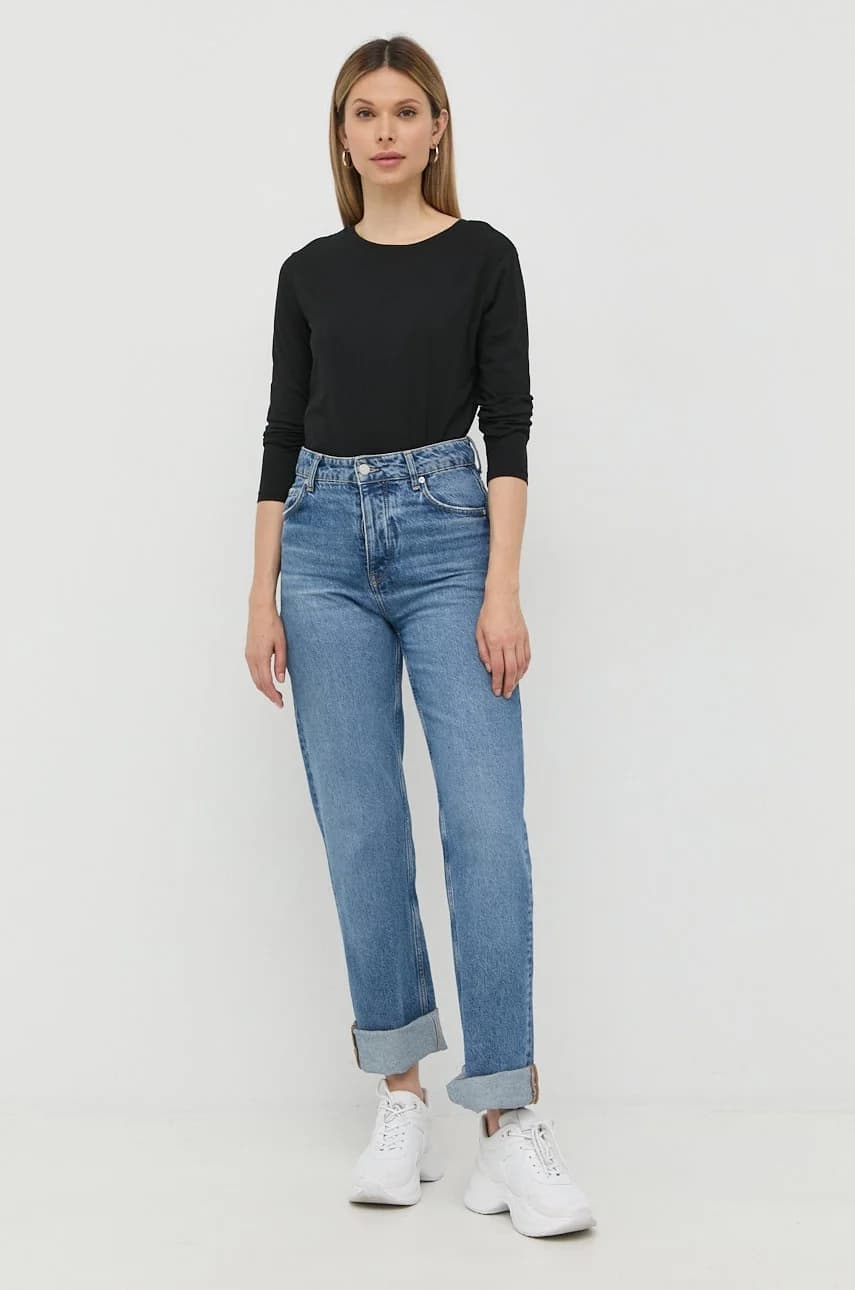 Хлопковая рубашка с длинным рукавом - фото 2