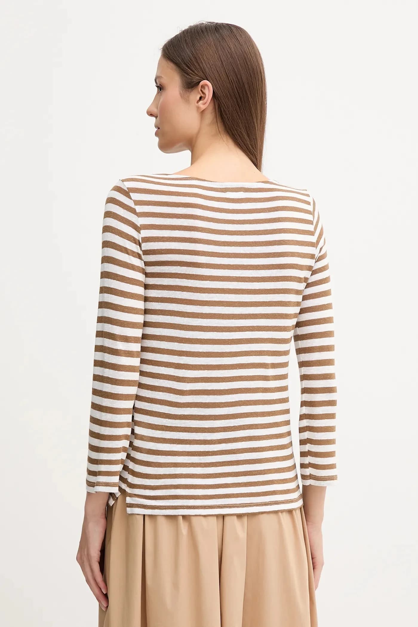 Лонгслив из смесового льна - фото 3