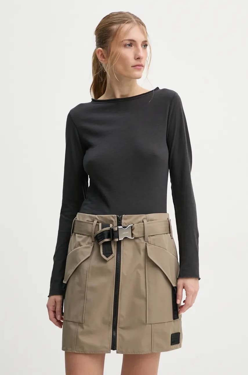 Хлопковая рубашка с длинным рукавом