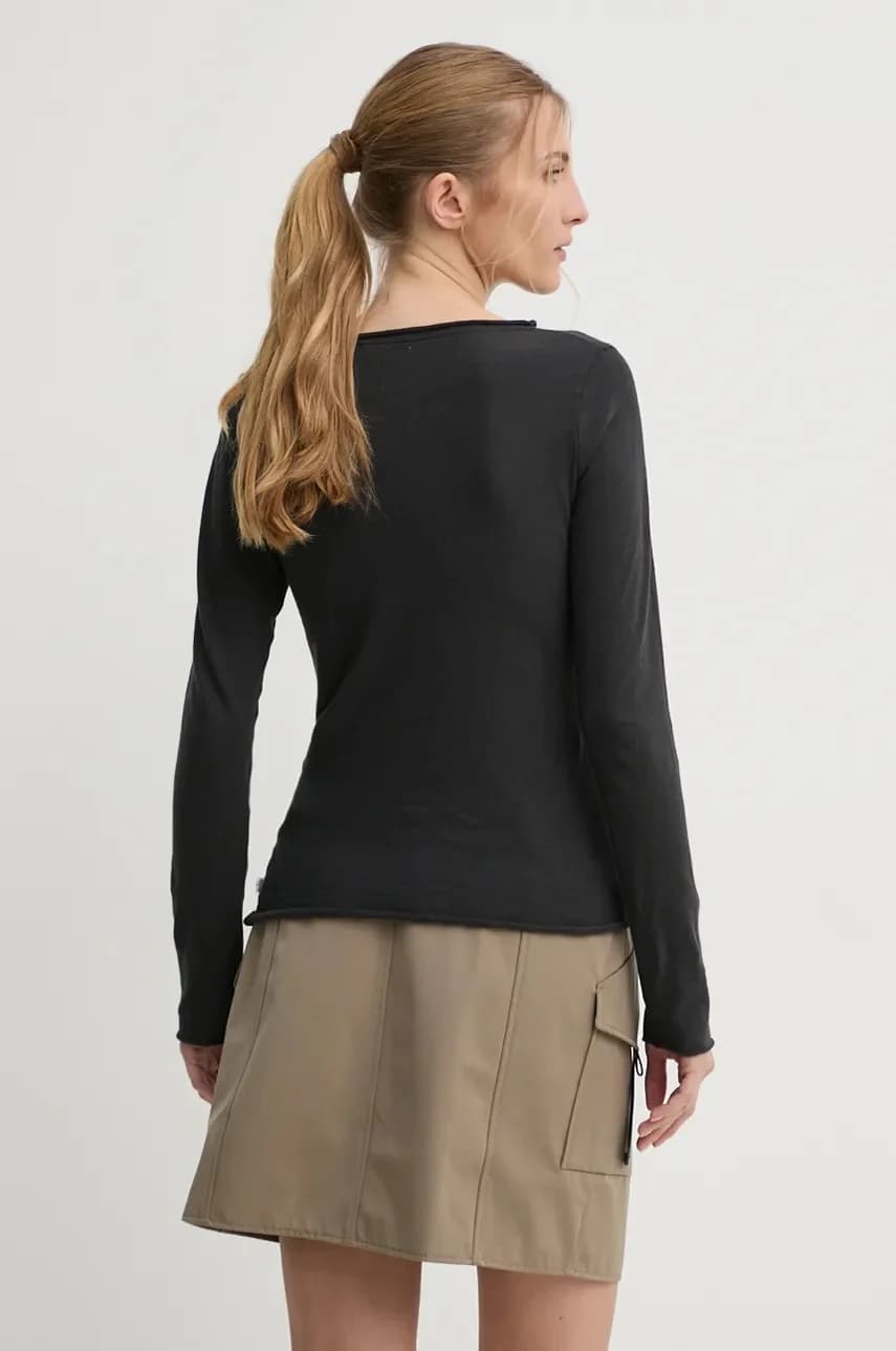 Хлопковая рубашка с длинным рукавом - фото 3