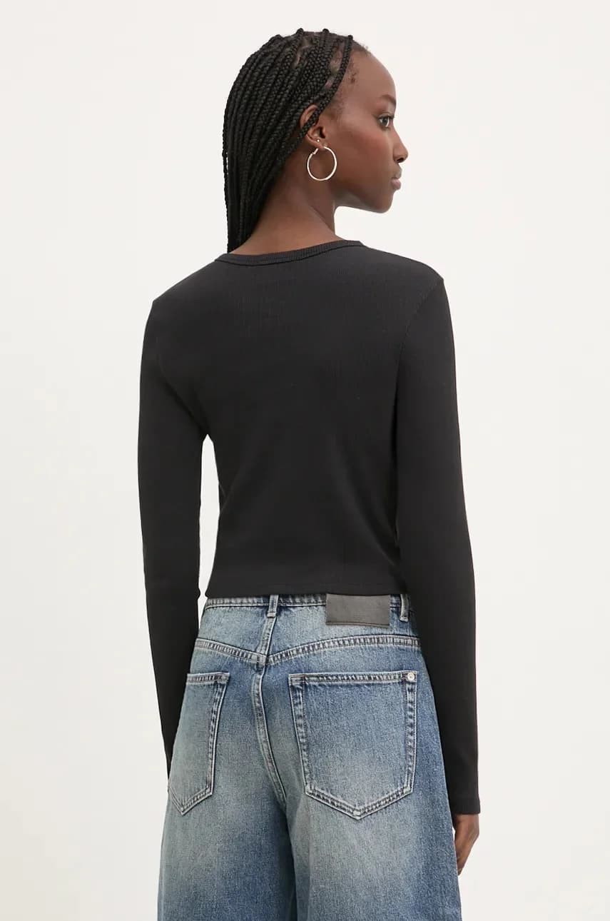 Хлопковая рубашка с длинным рукавом - фото 3