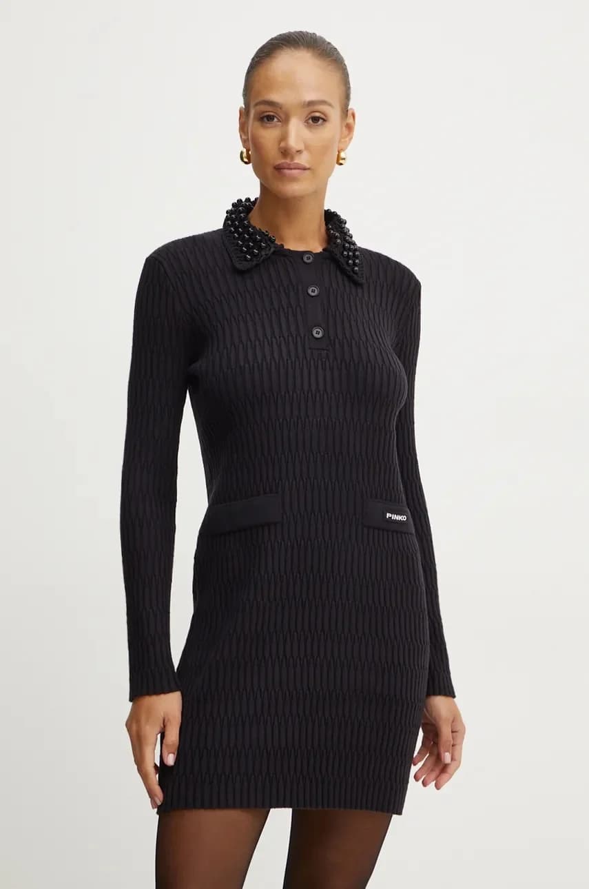 Платье из смесовой шерсти - фото 2