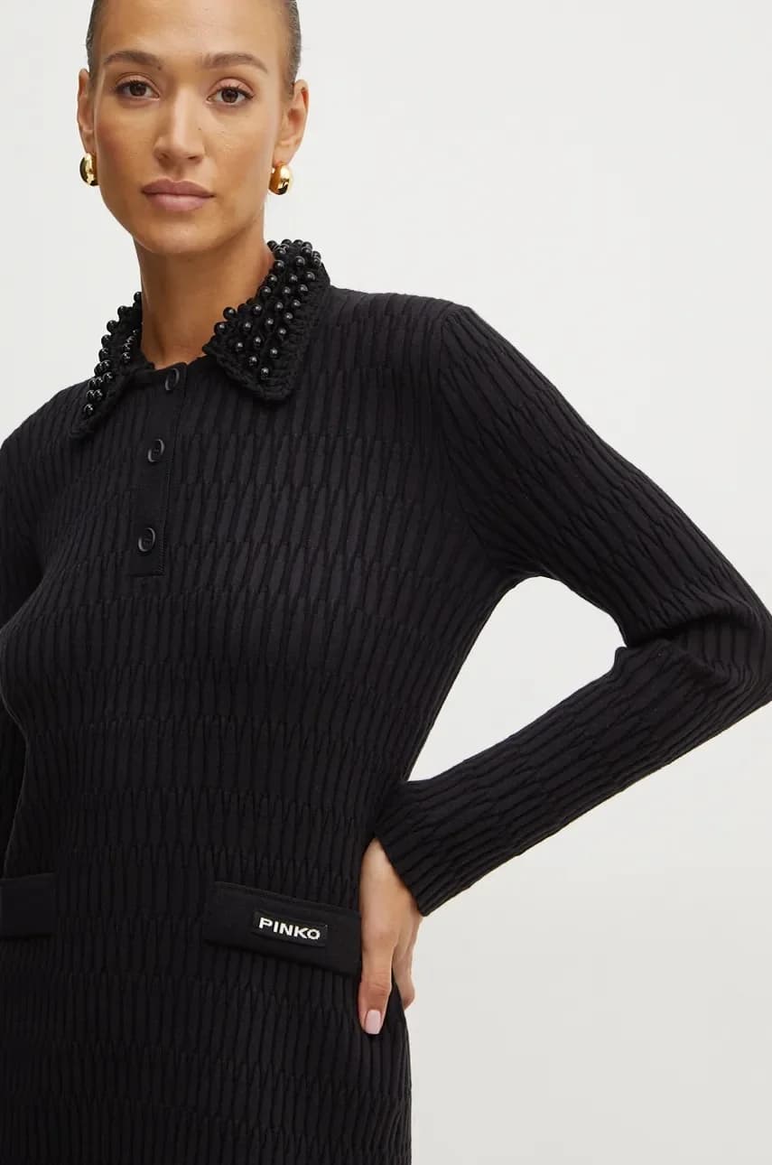 Платье из смесовой шерсти - фото 7