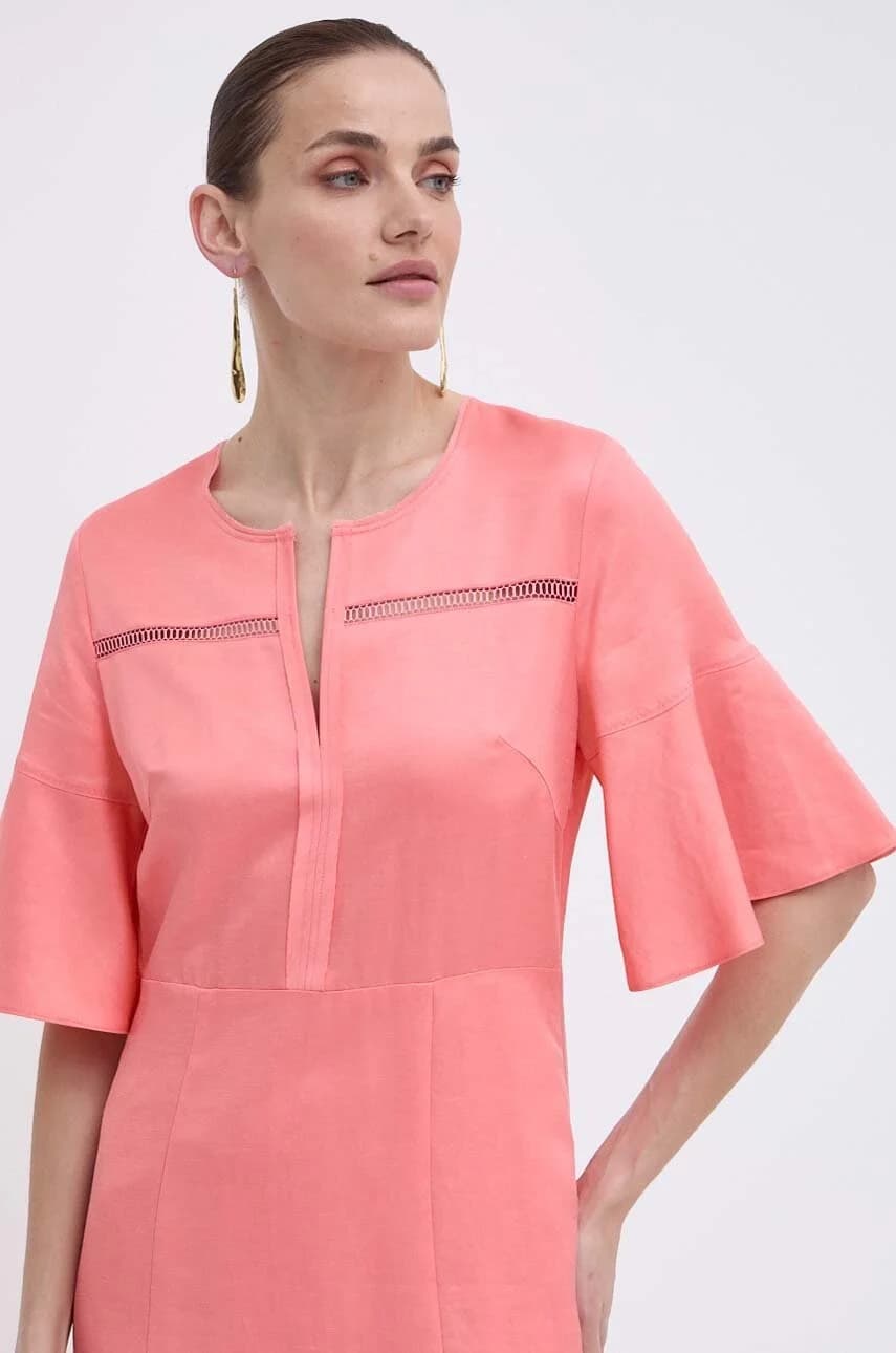 Платье из смесового льна - фото 5