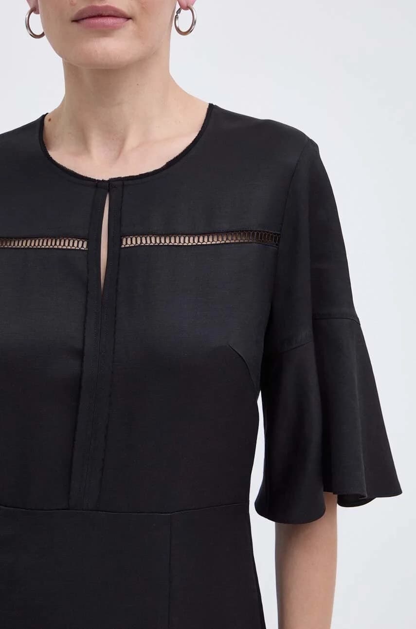 Платье из смесового льна - фото 6