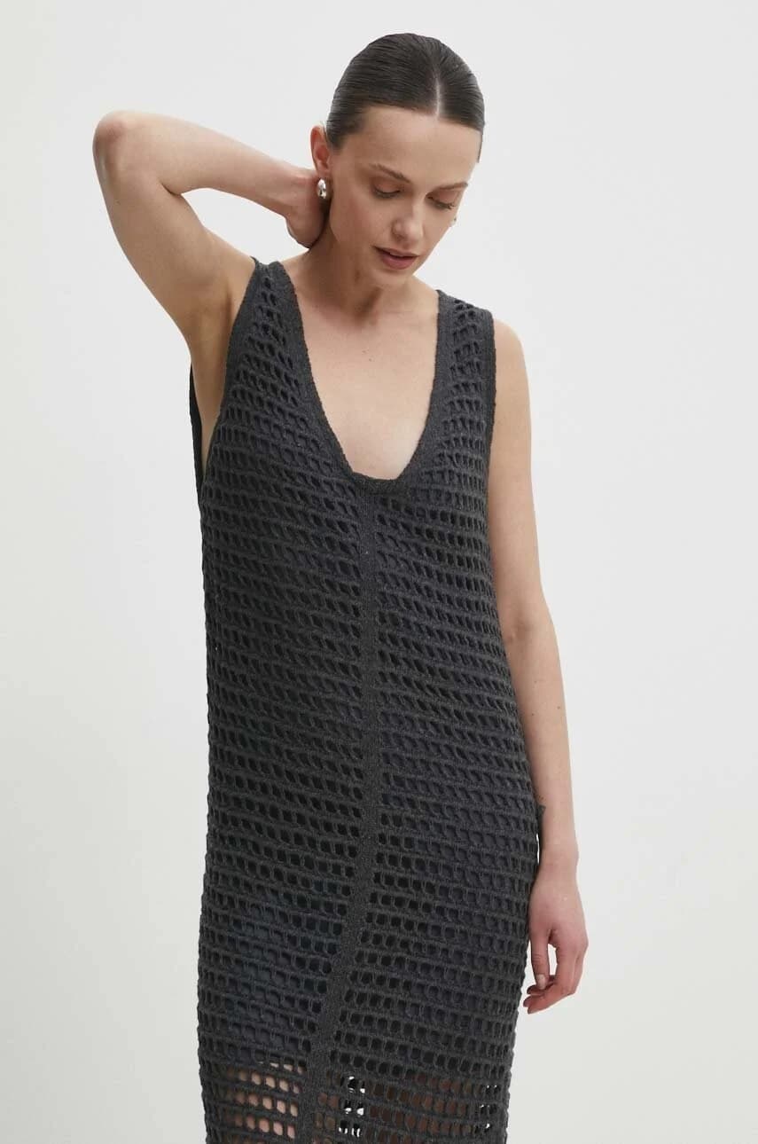 Платье серое для женщин - фото 3