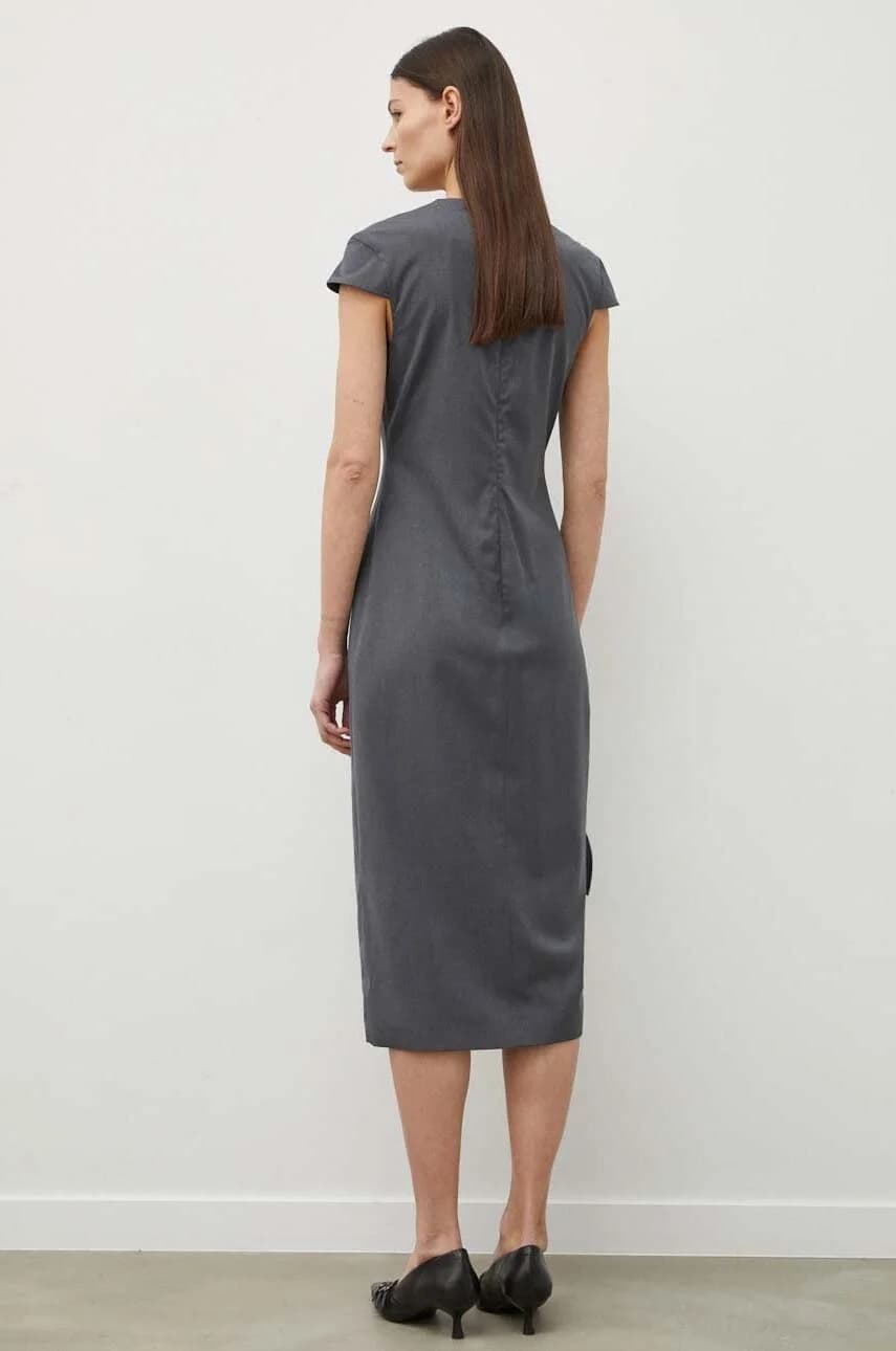 Платье из смесовой шерсти - фото 3