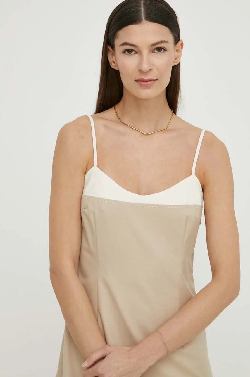 Платье из смесовой шерсти - фото 4