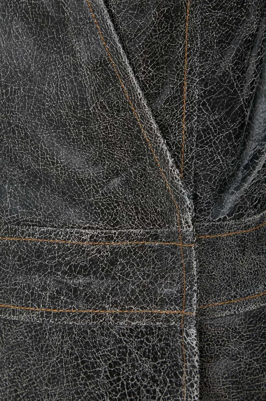 Кожаное платье - фото 7