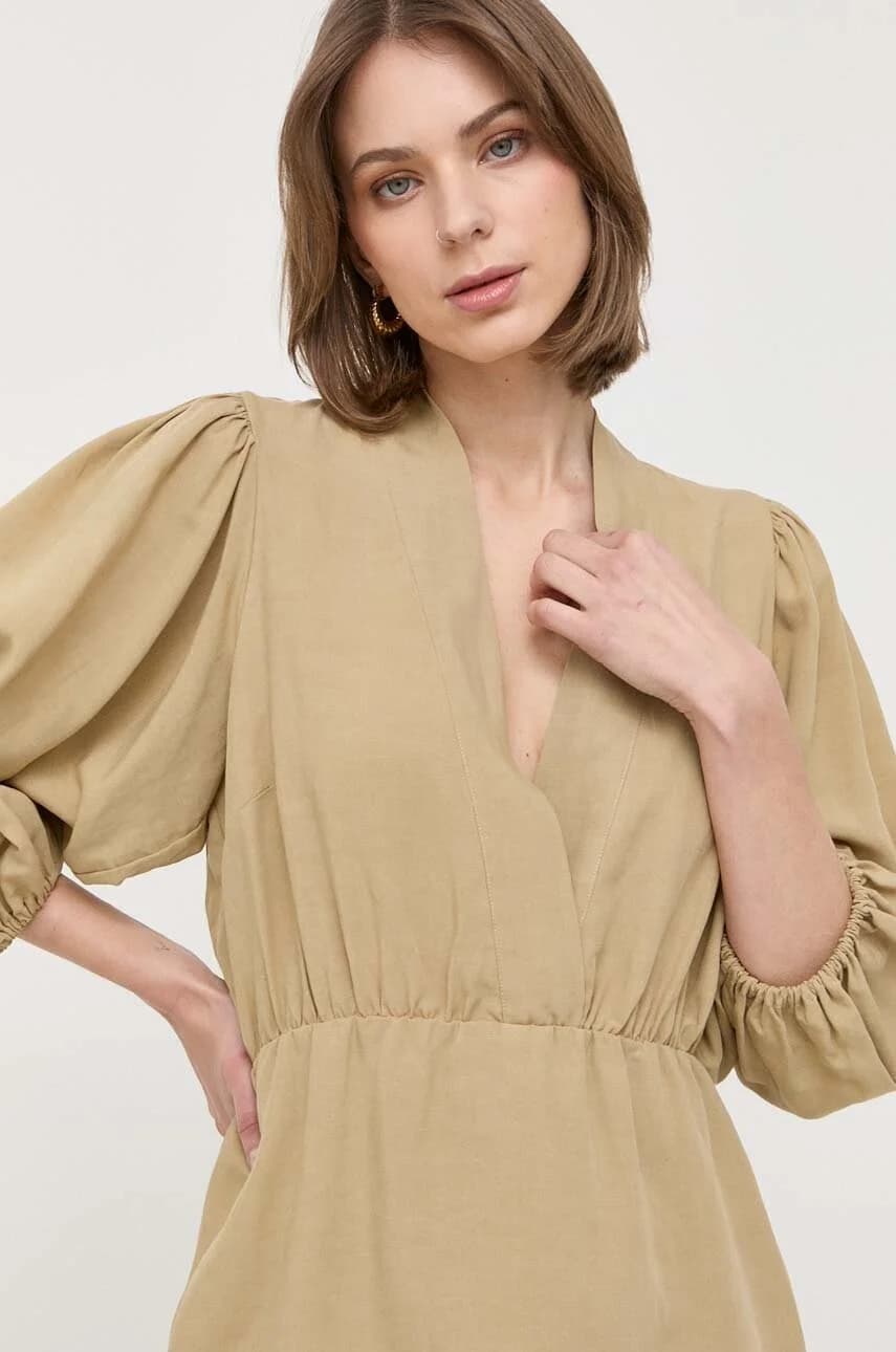 Платье из смесового льна - фото 4