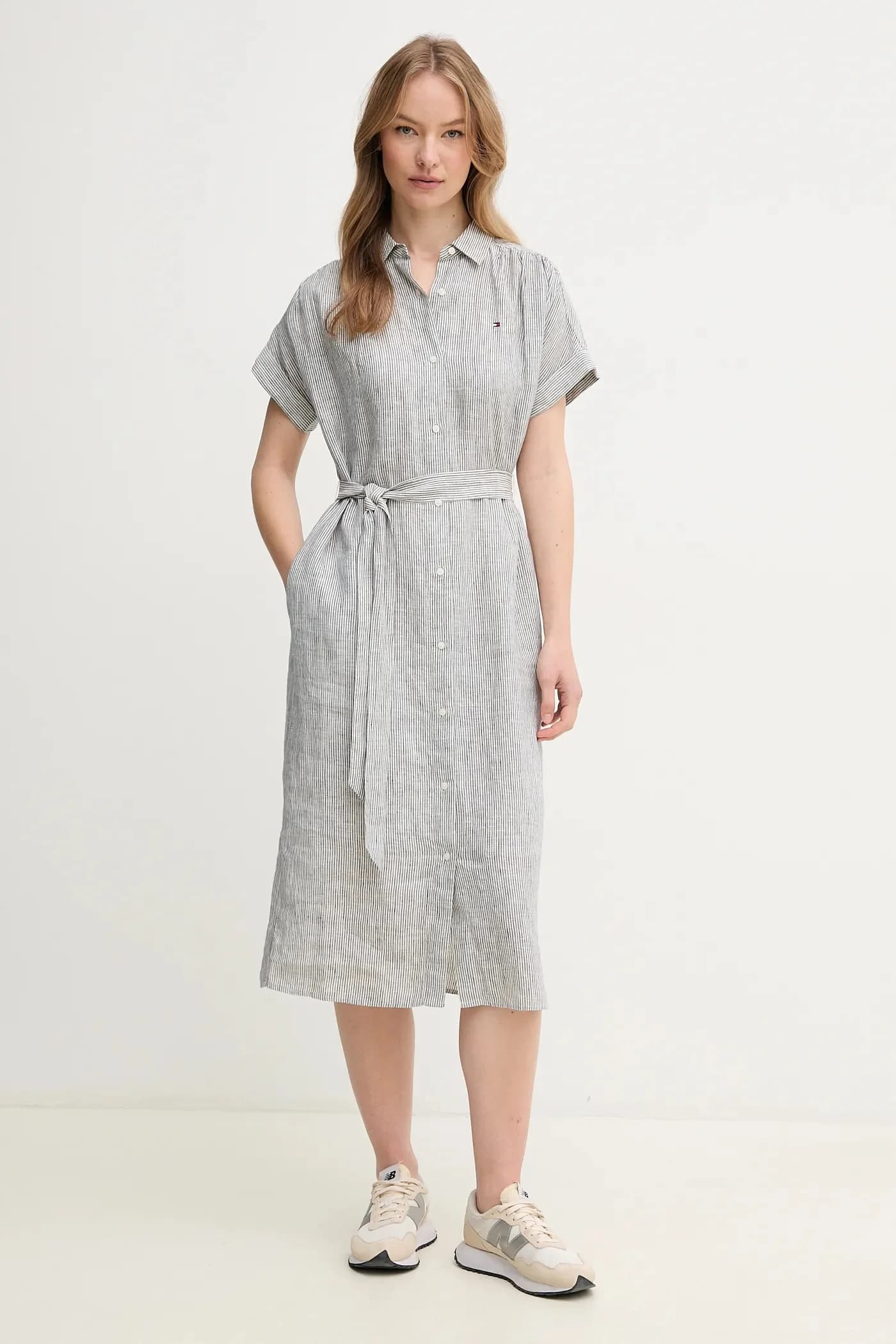 Льняное платье