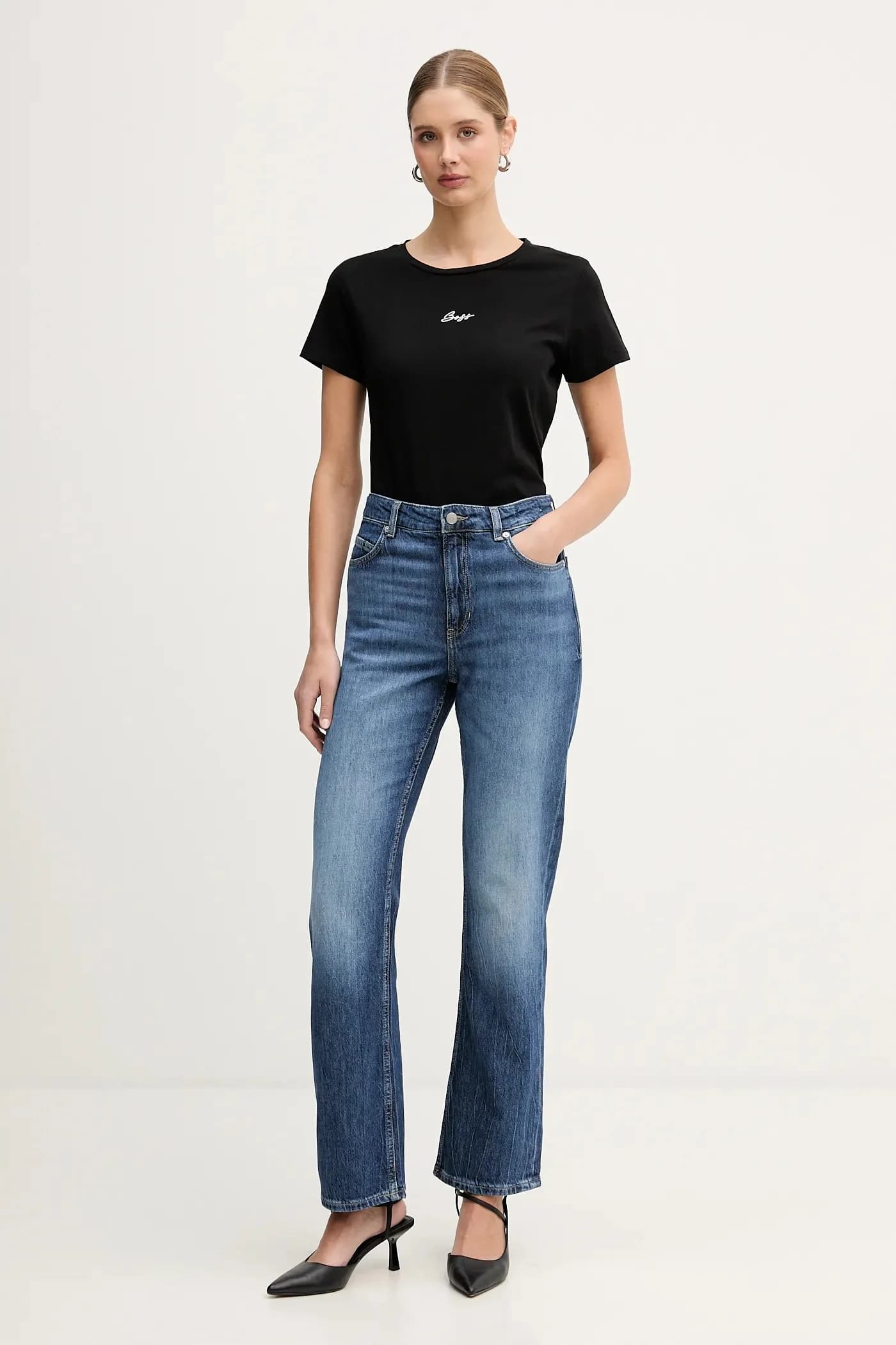 Хлопковая футболка с вышивкой C Elove - фото 2