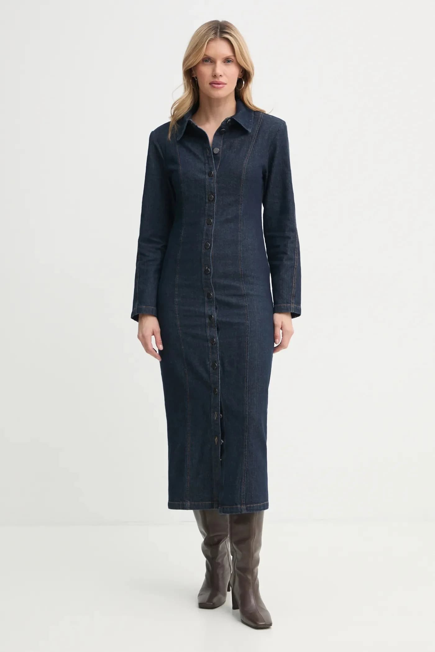 Джинсовое платье - фото 2