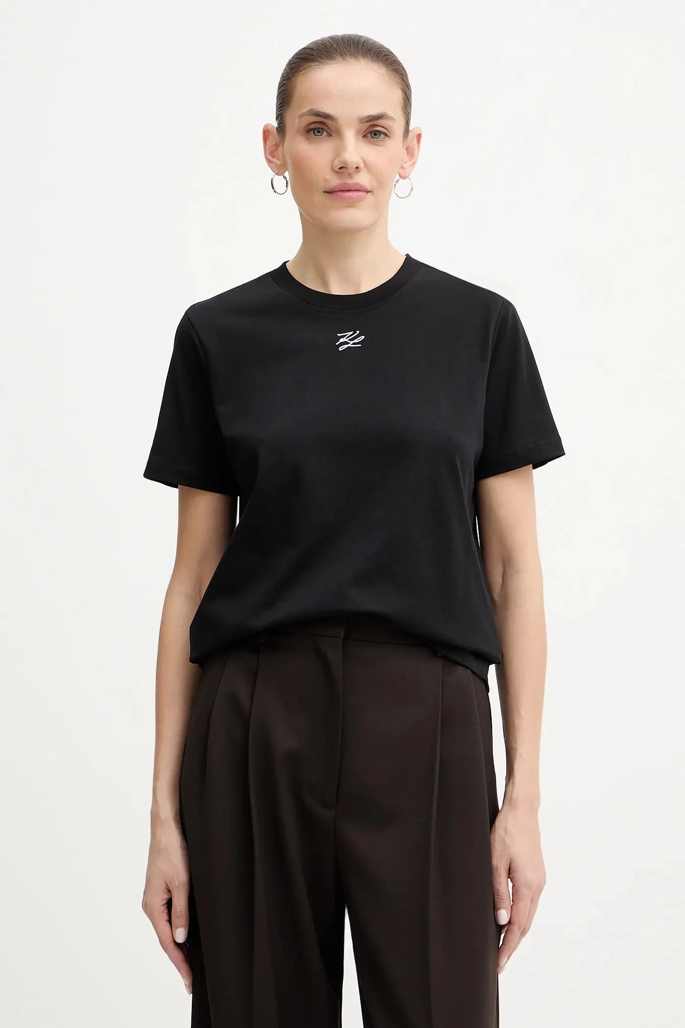 Хлопковая футболка KL ESSENTIAL