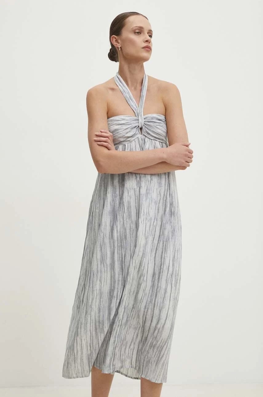 Льняное платье