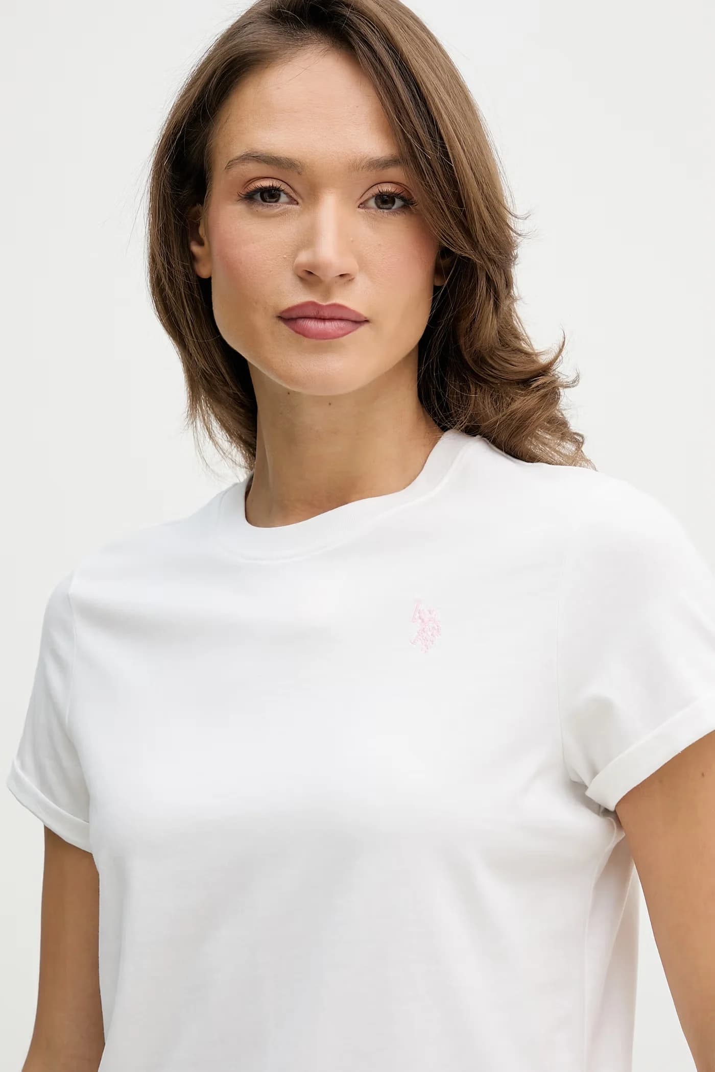 Хлопковая футболка с круглым вырезом - фото 4