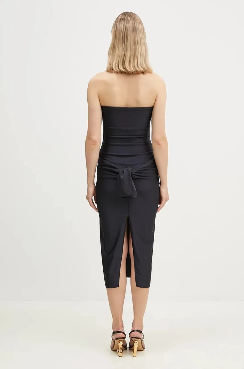 Праздничное платье из джерси с узлом - фото 3